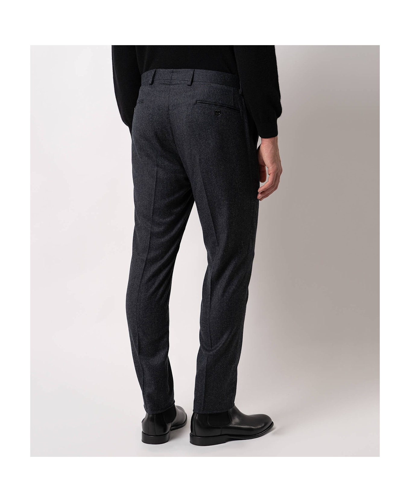 Larusmiani Velvet Trousers Howard Pants - Gray