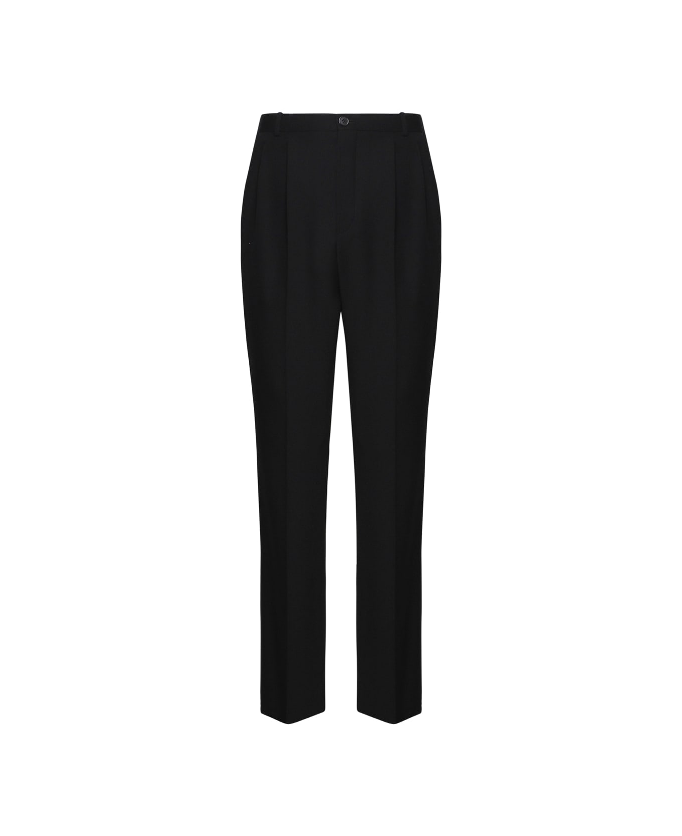 Saint Laurent Wool Tuxedo Trousers - Black