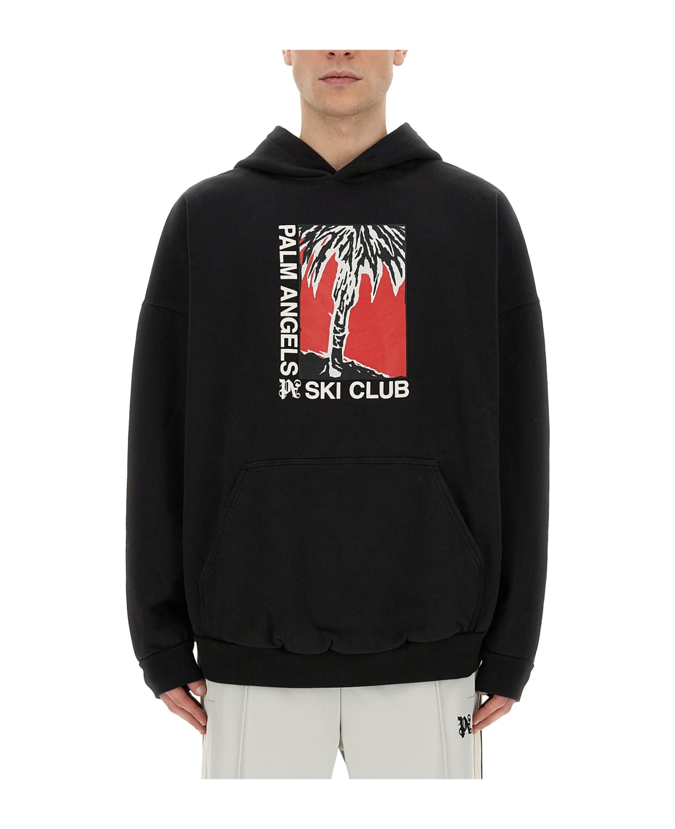Palm Angels Palm Ski Club Print Sweatshirt - NERO