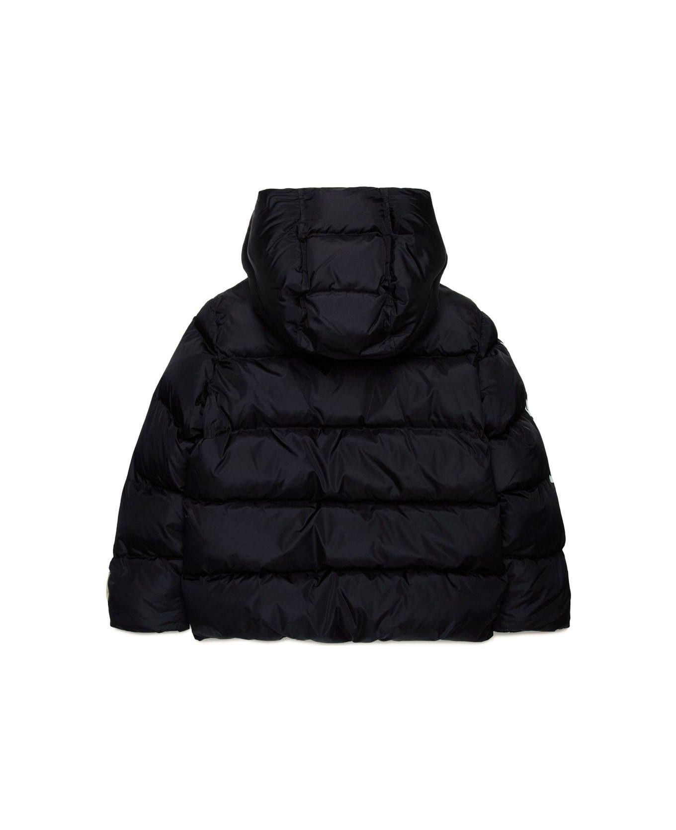 Dsquared2 Logo Printed Hooded Down Jacket - Black