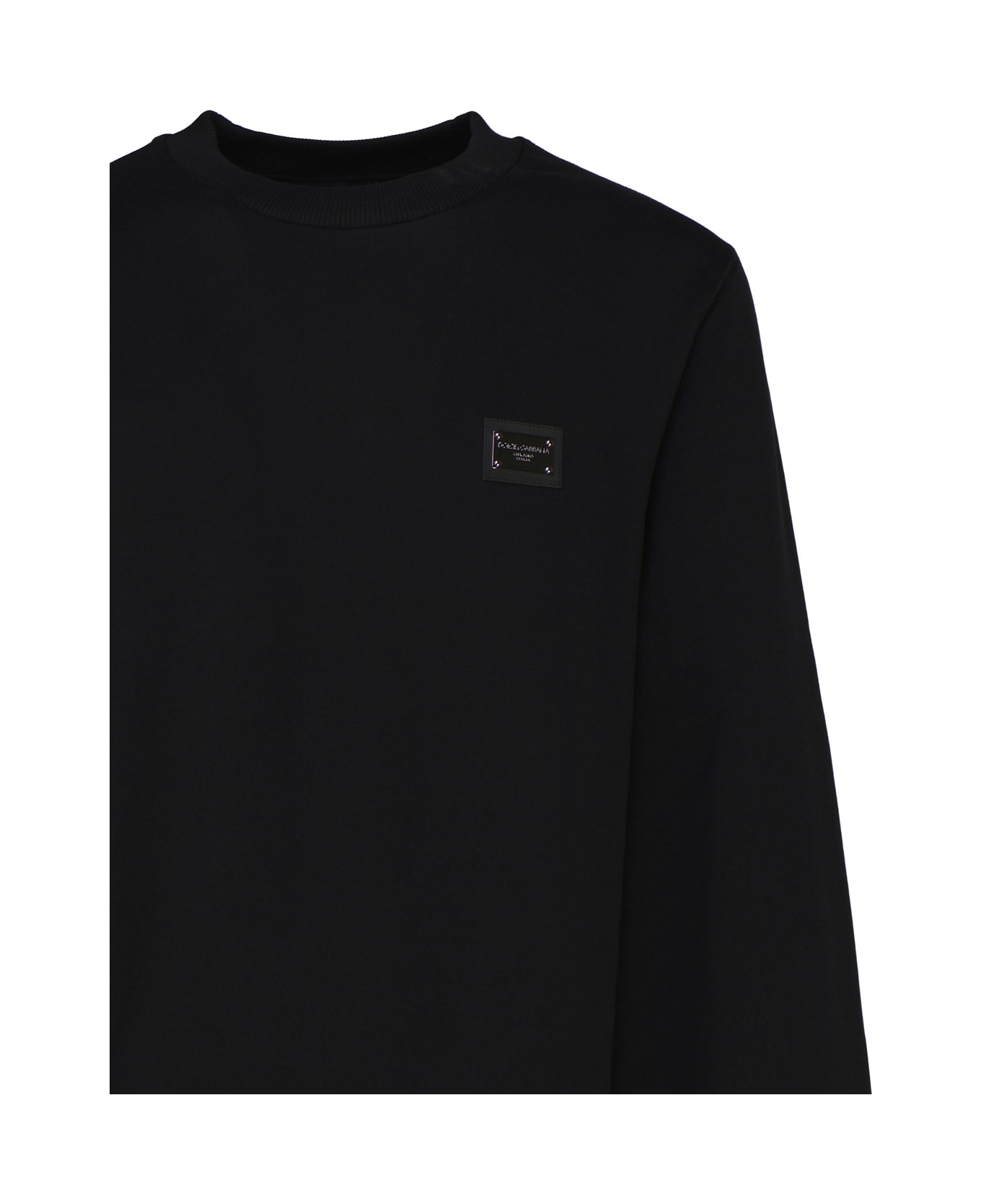 Dolce 
Gabbana Jersey Sweatshirt With Logo Plaque - Black
