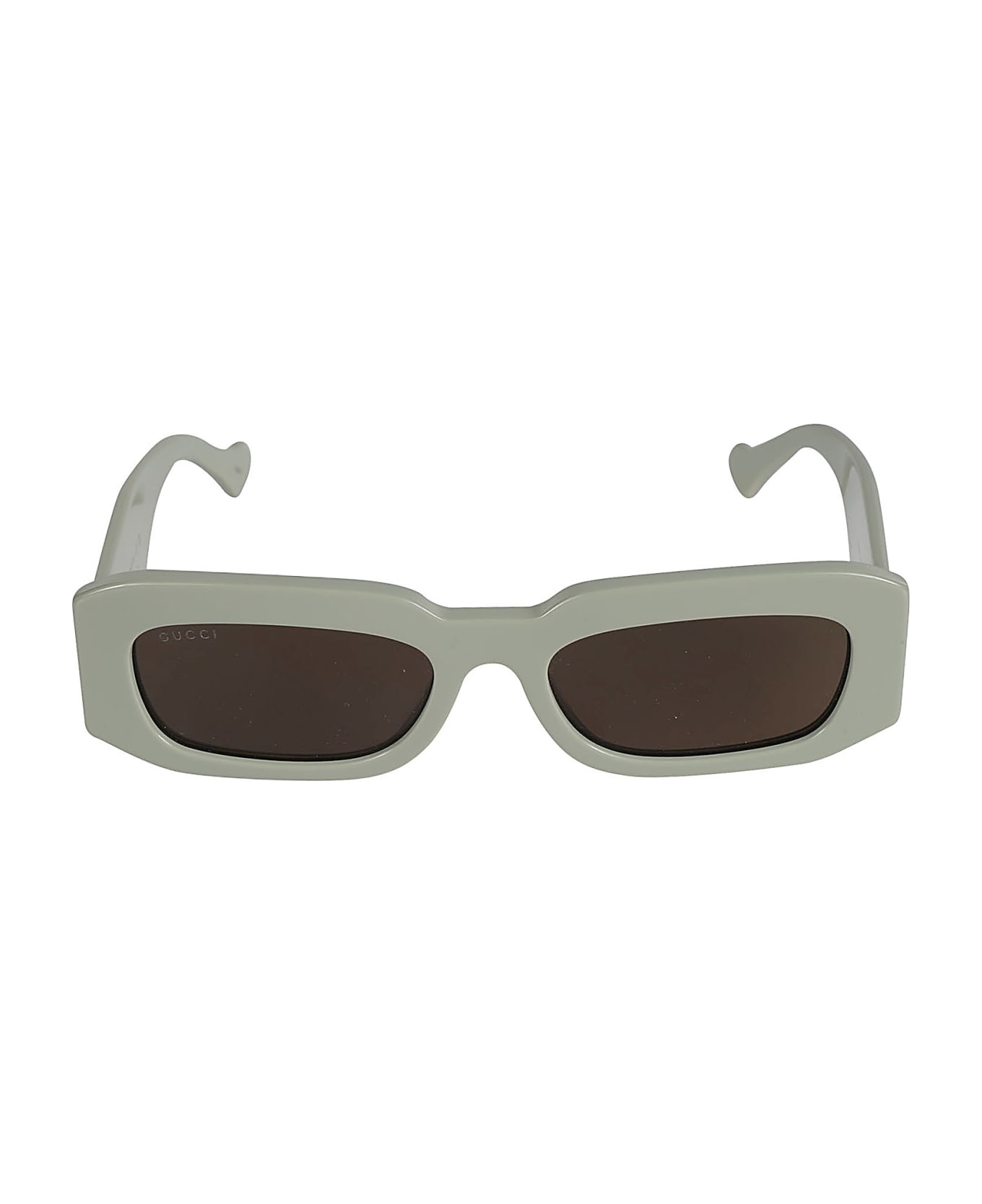 Gucci Eyewear Rectangle Thick Sunglasses - green サングラス