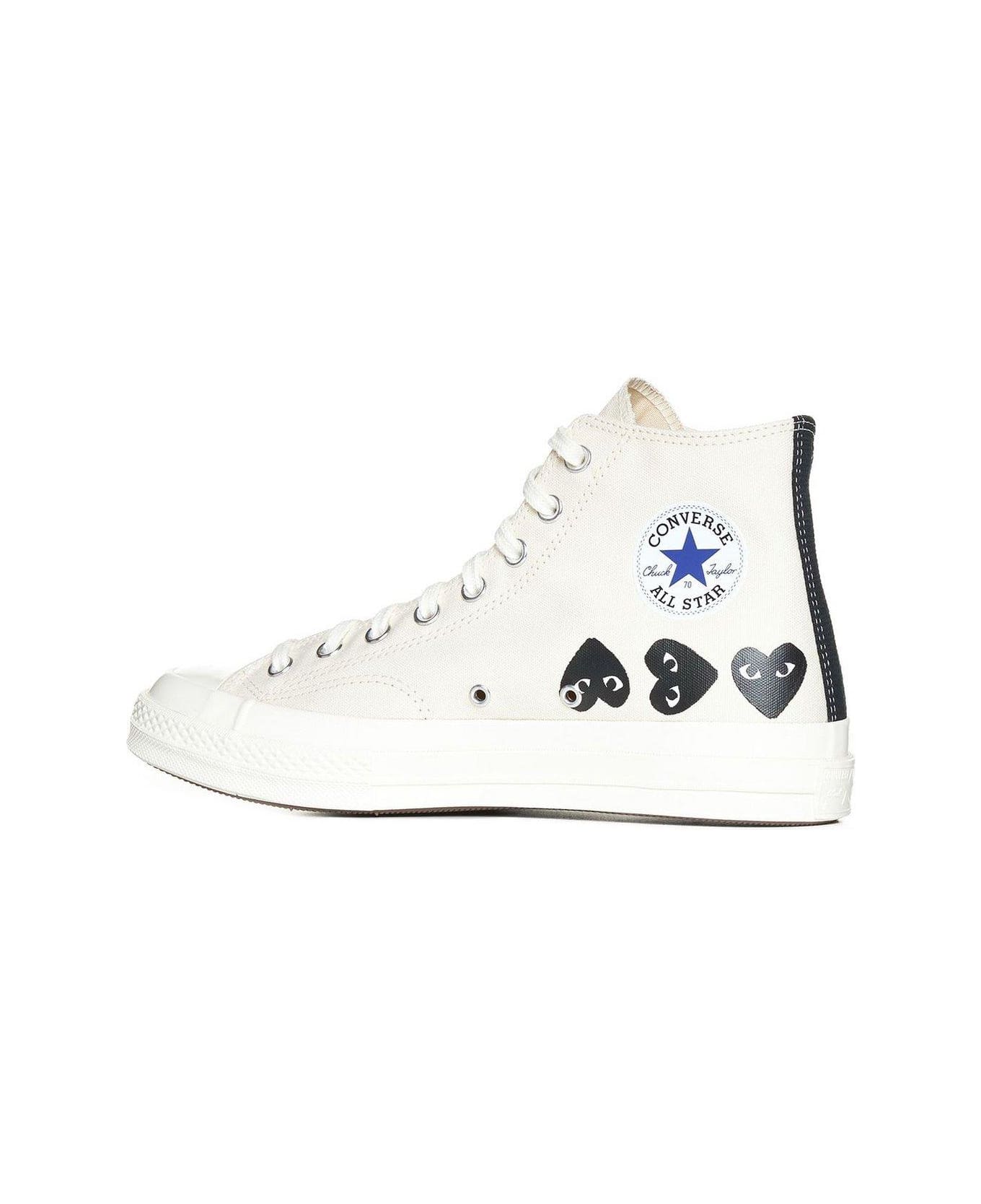 Comme des Garçons Play X Converse Chuck Taylor High-top Sneakers - WHITE