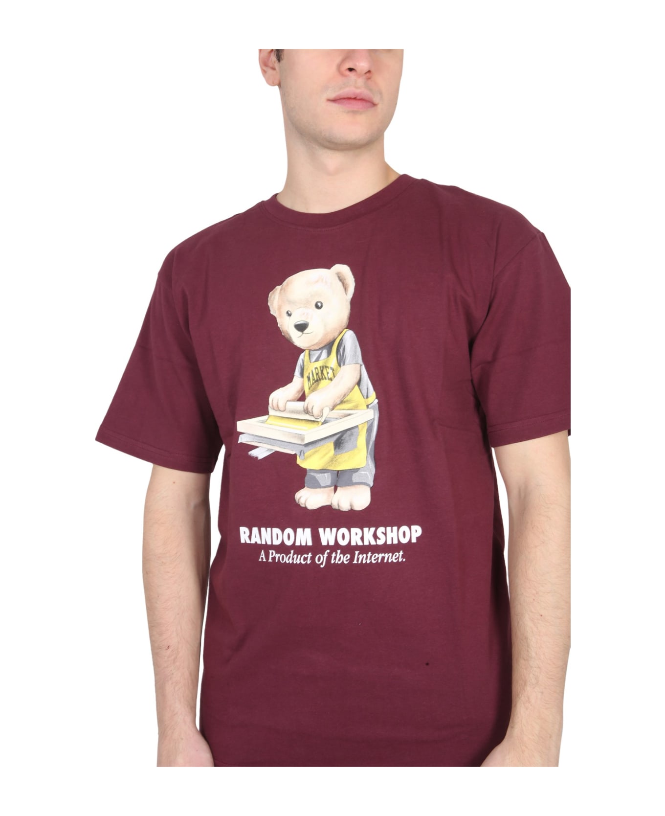Market Random Workshop Bear T-shirt - BORDEAUX