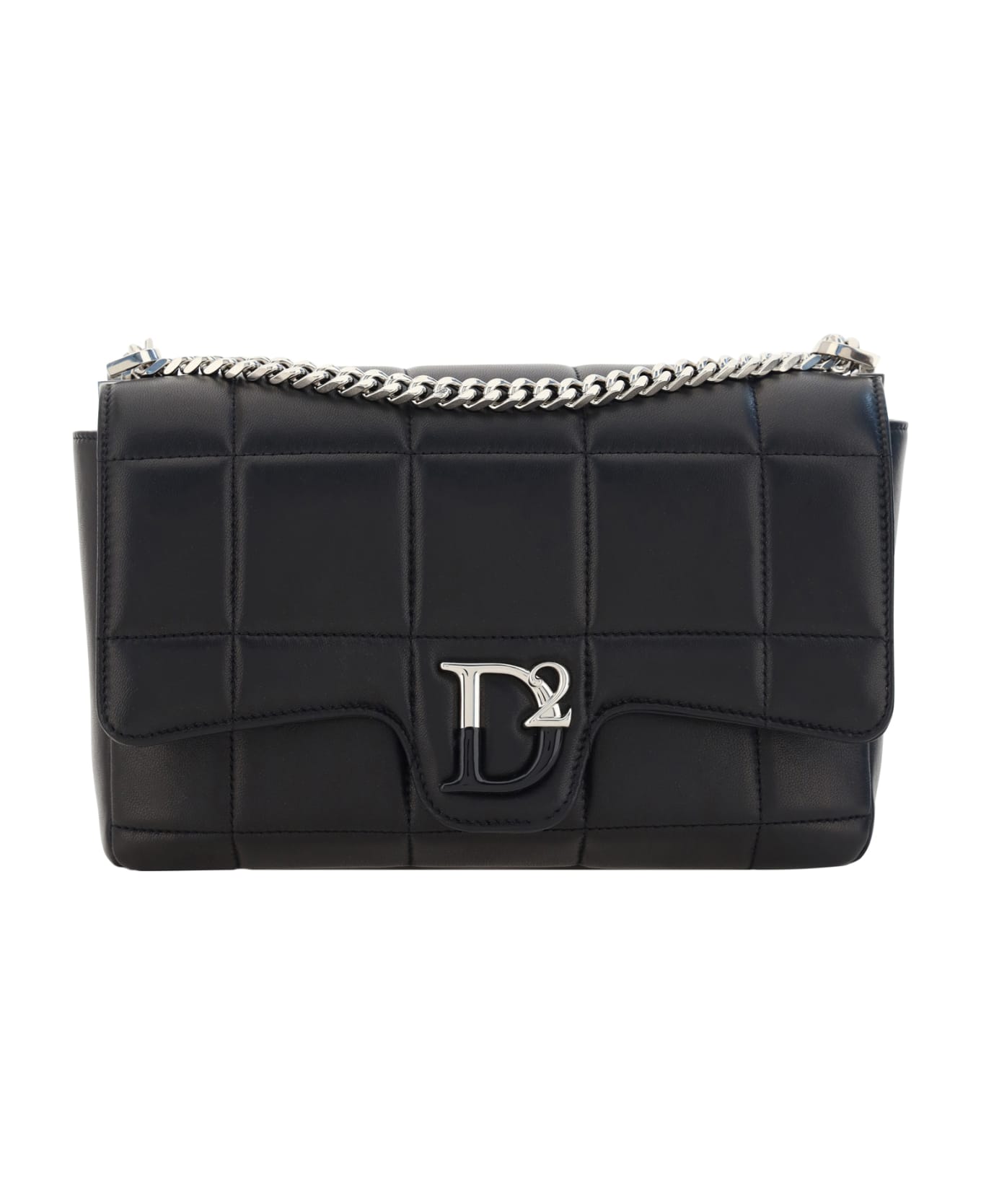 Dsquared2 D2 Black Leather Bag - M802 ショルダーバッグ