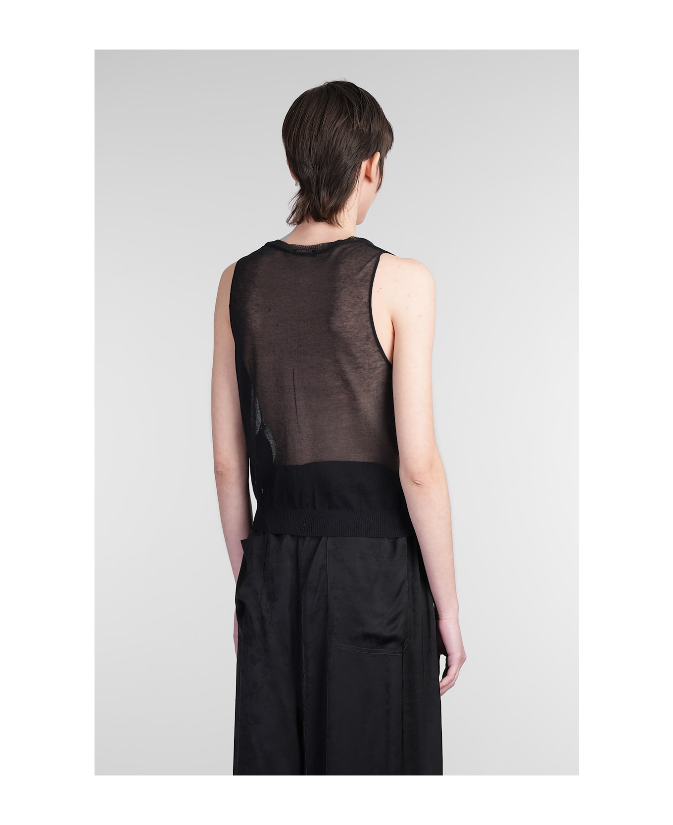 Ann Demeulemeester Lotta Topwear In Black Cotton - black