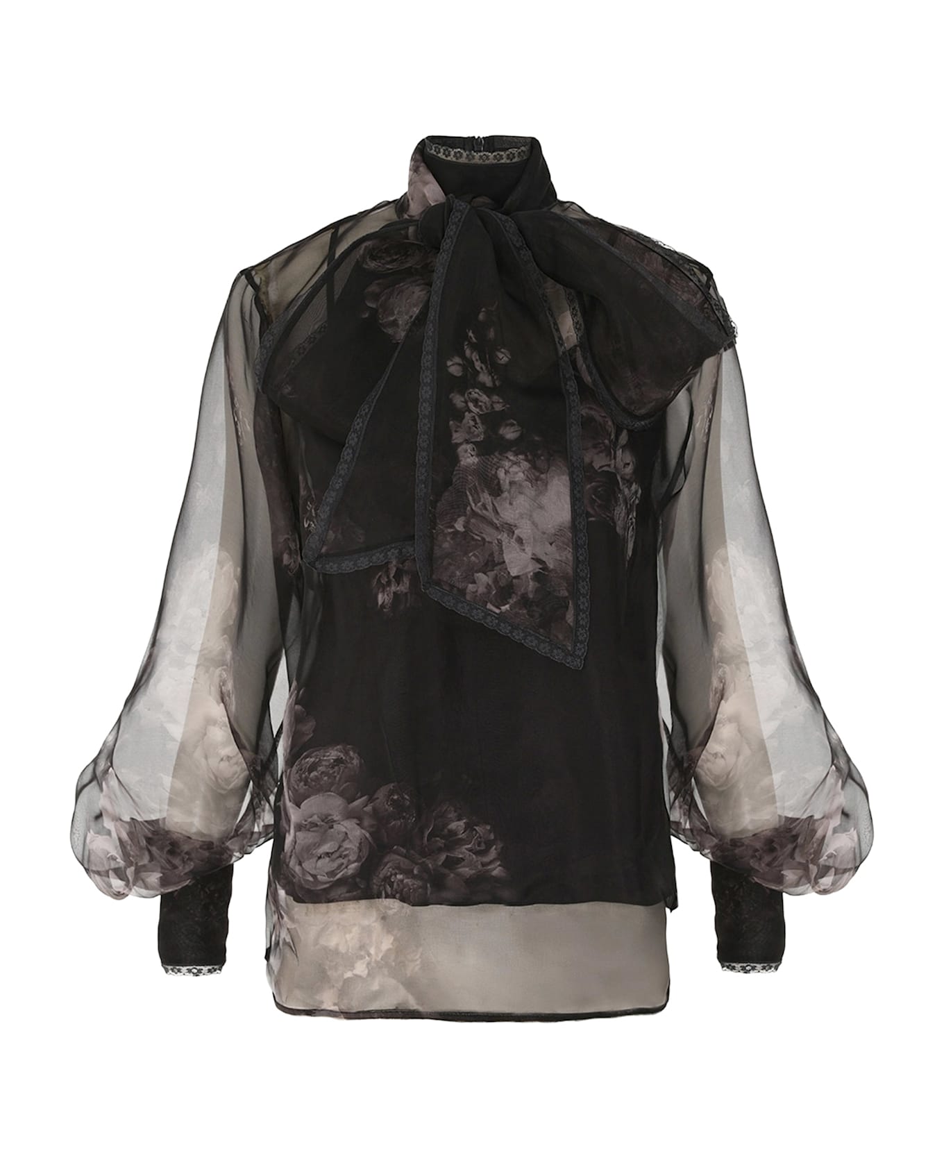 Zimmermann Hypnotic Pussybow Blouse Silk Shirt - GHOST FLORAL