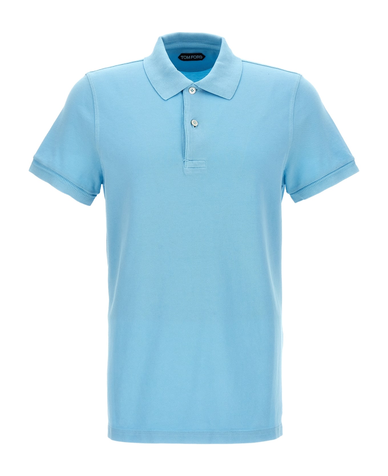 Tom Ford Pique Polo Shirt - Light Blue