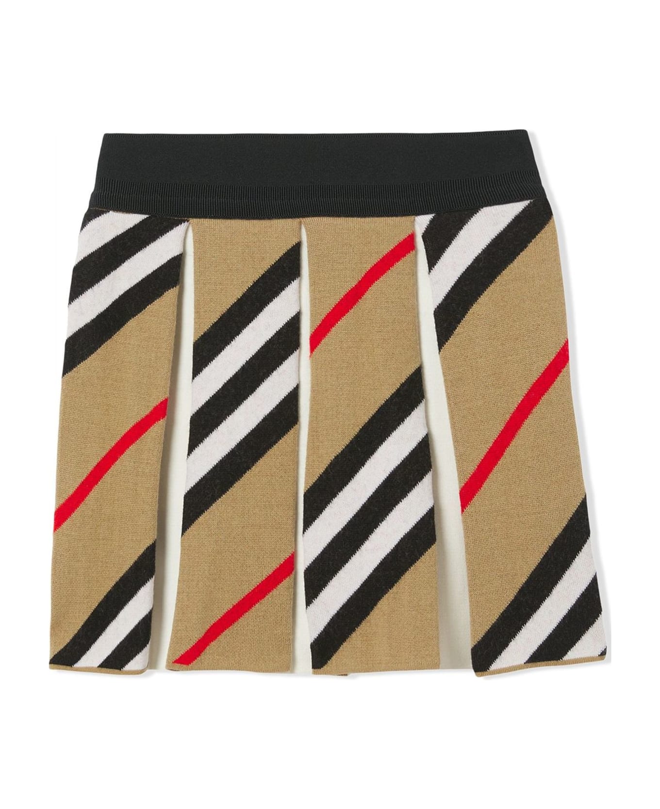 Burberry Archive Beige Wool-cotton Blend Skirt - Check