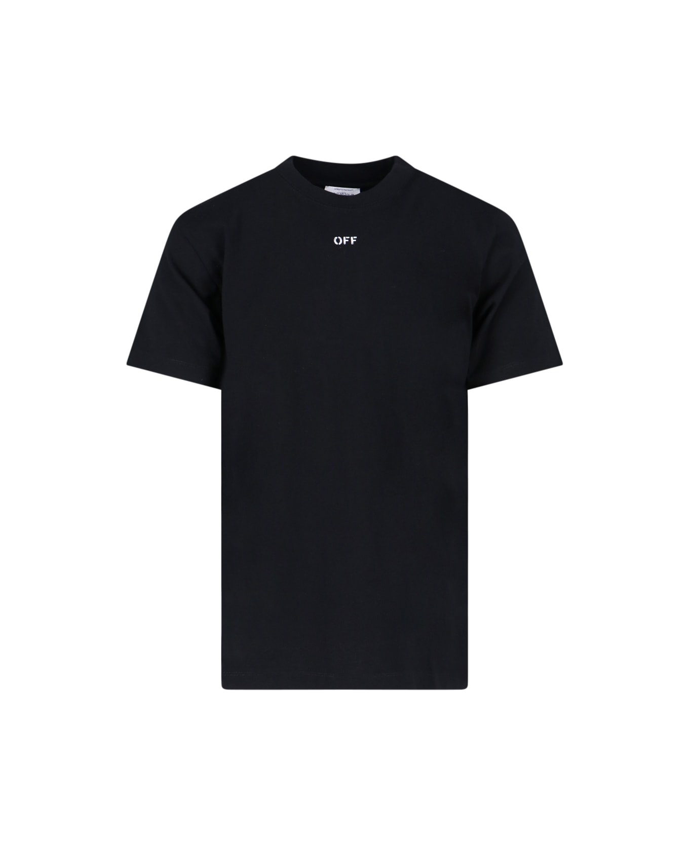 Off-White Black Cotton T-shirt - Black シャツ