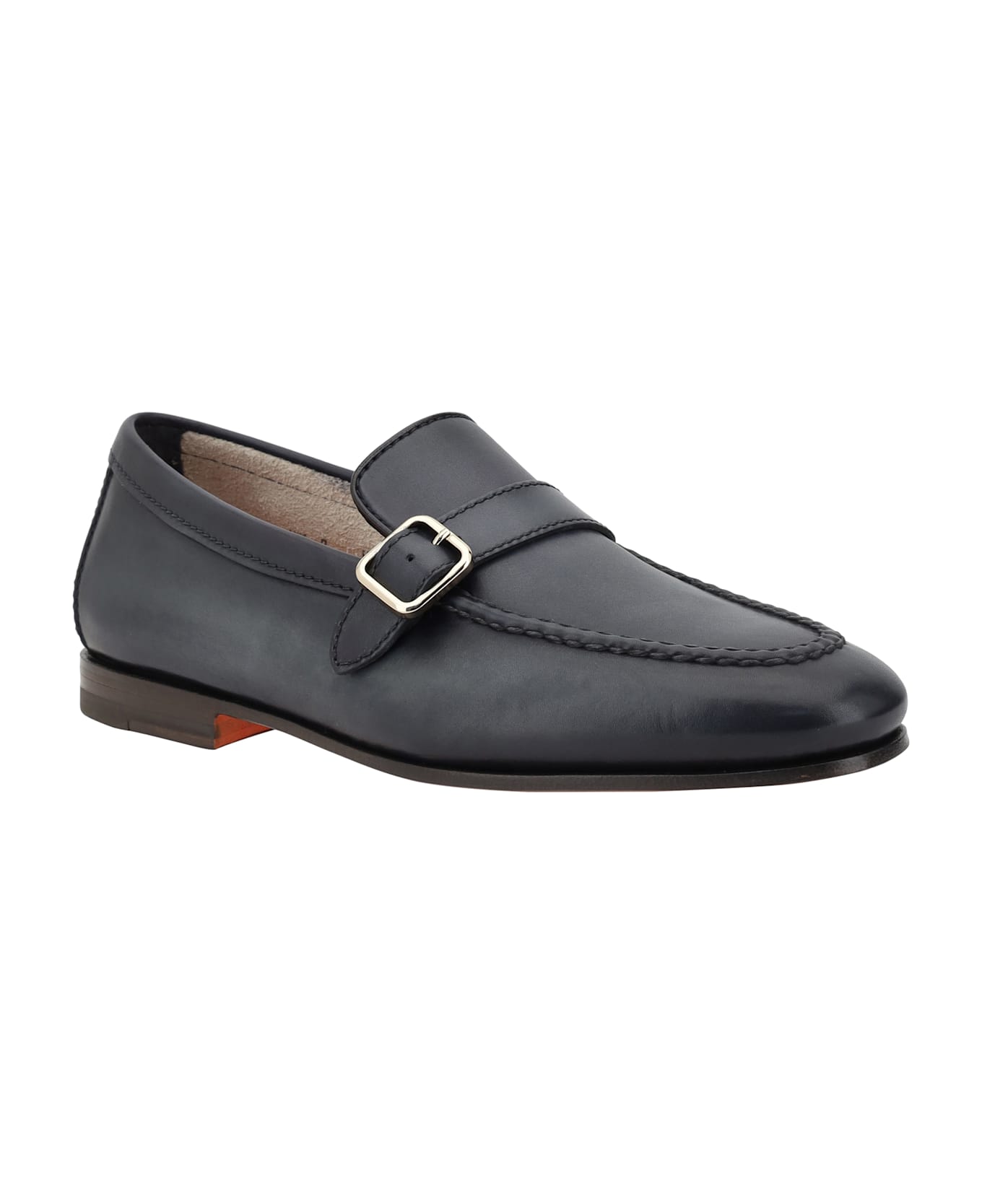 Santoni Loafers With A Single Buckle