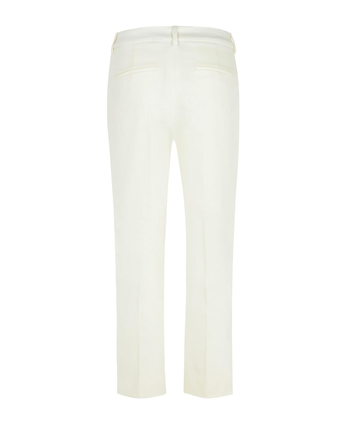 SportMax Etna
 White Cotton Pants - White