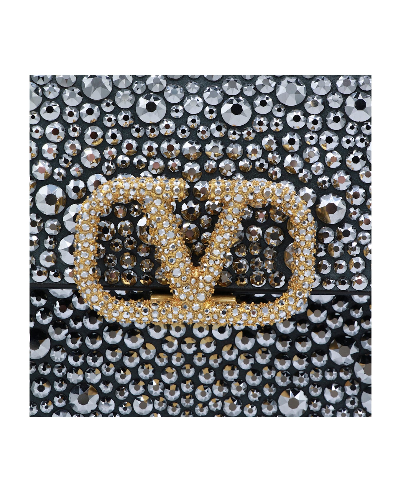 Valentino Garavani Crystal Vsling Small Top Handle Bag