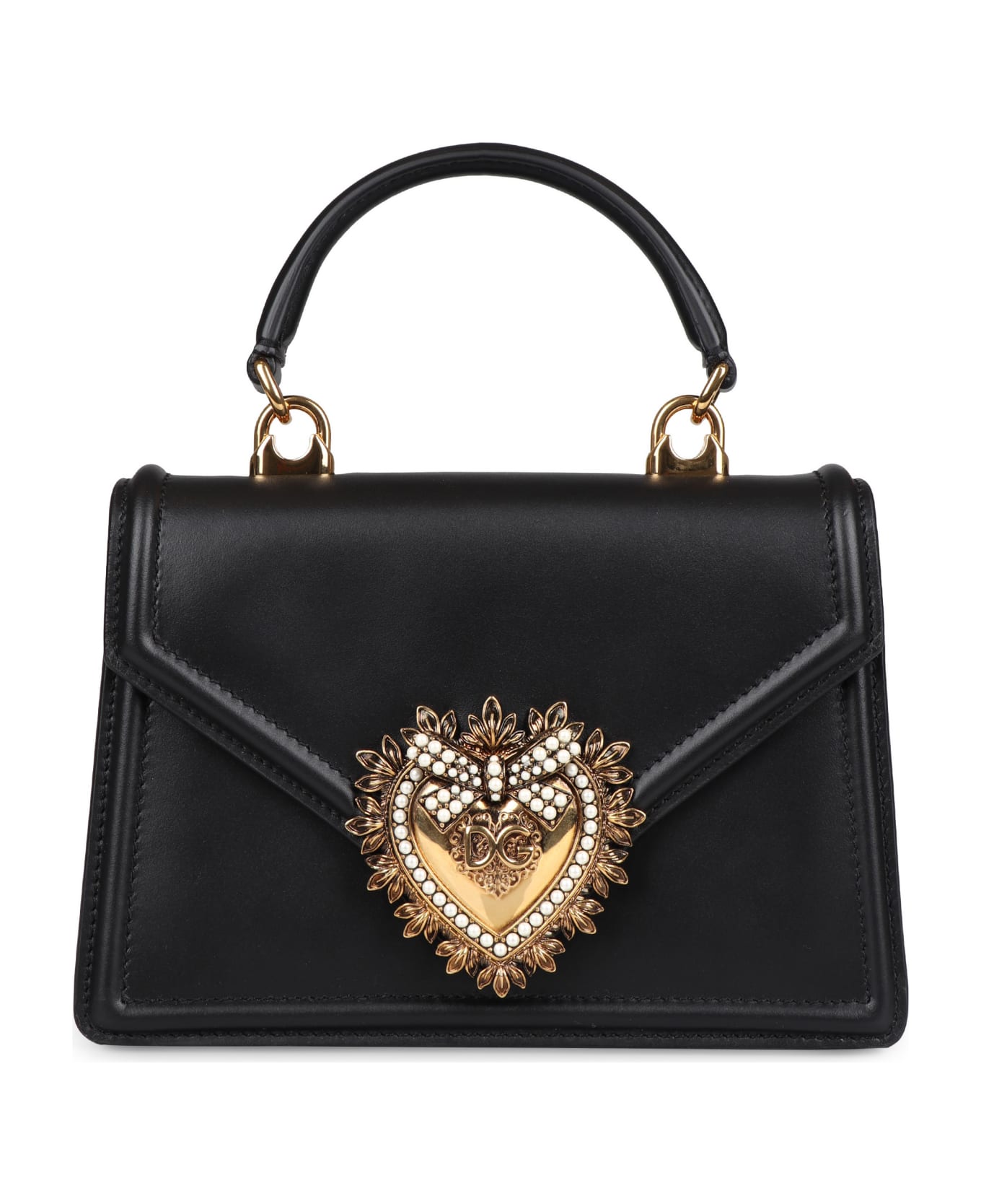 Dolce 
Gabbana Devotion Leather Mini Bag - black