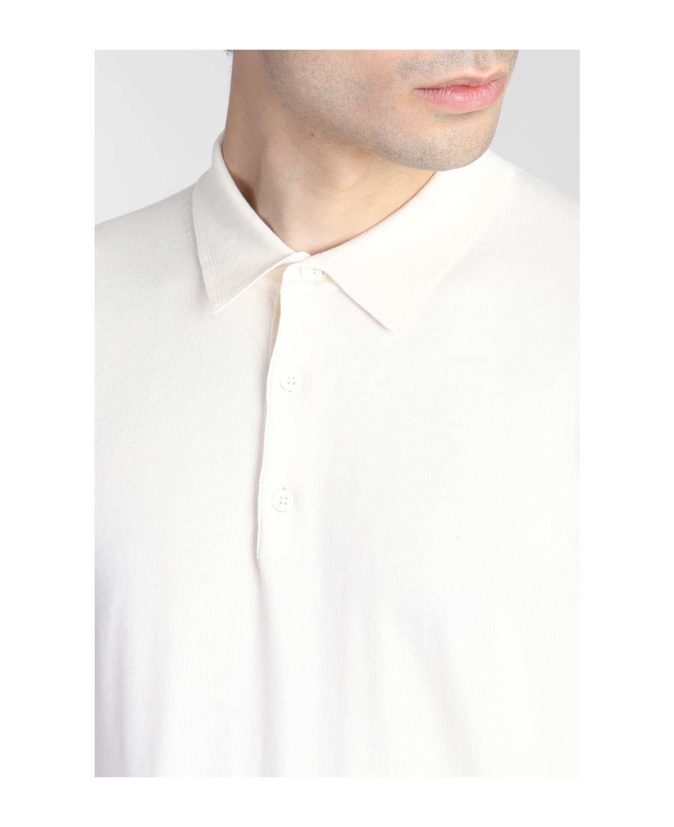 Baracuta Polo In White Cotton Baracuta - AVORY ポロシャツ