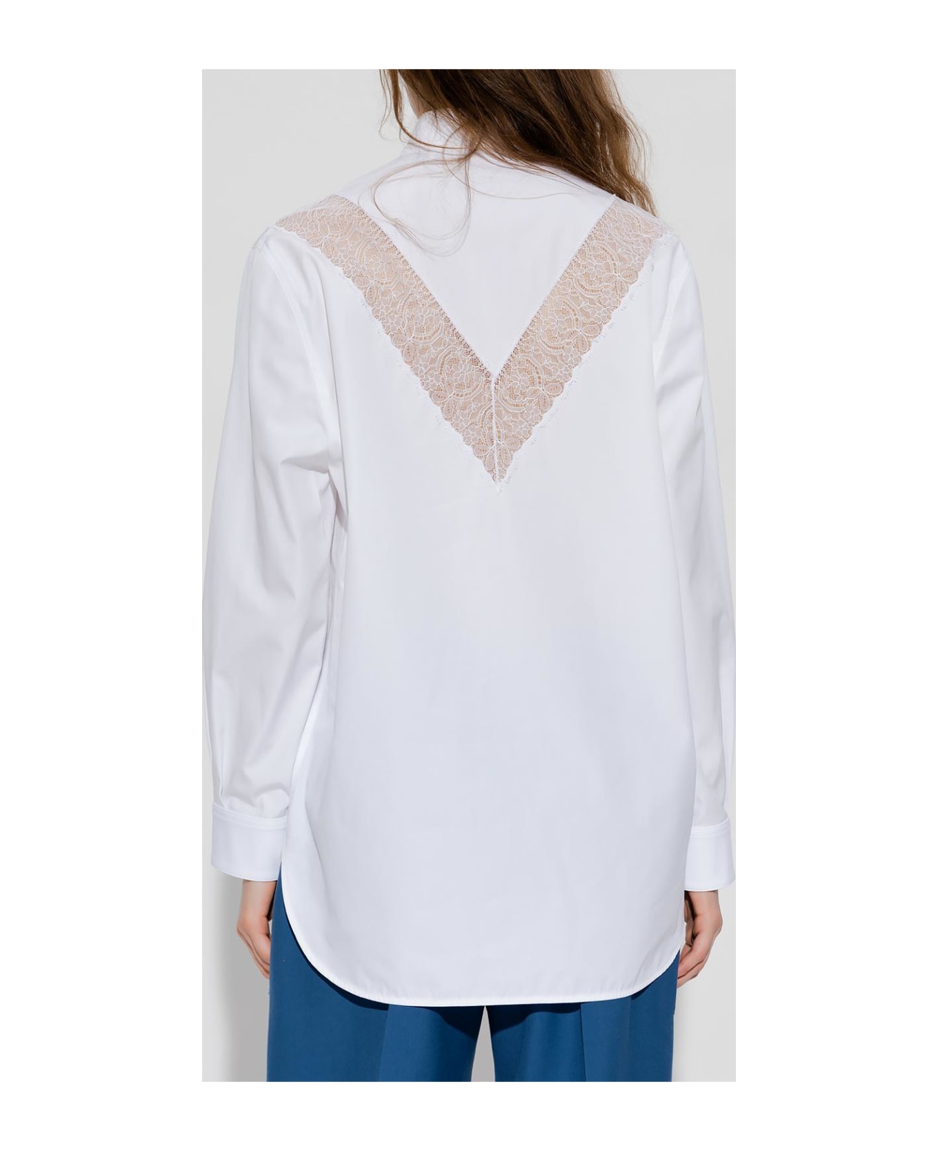 Burberry Shirt With Lace Inserts - White シャツ