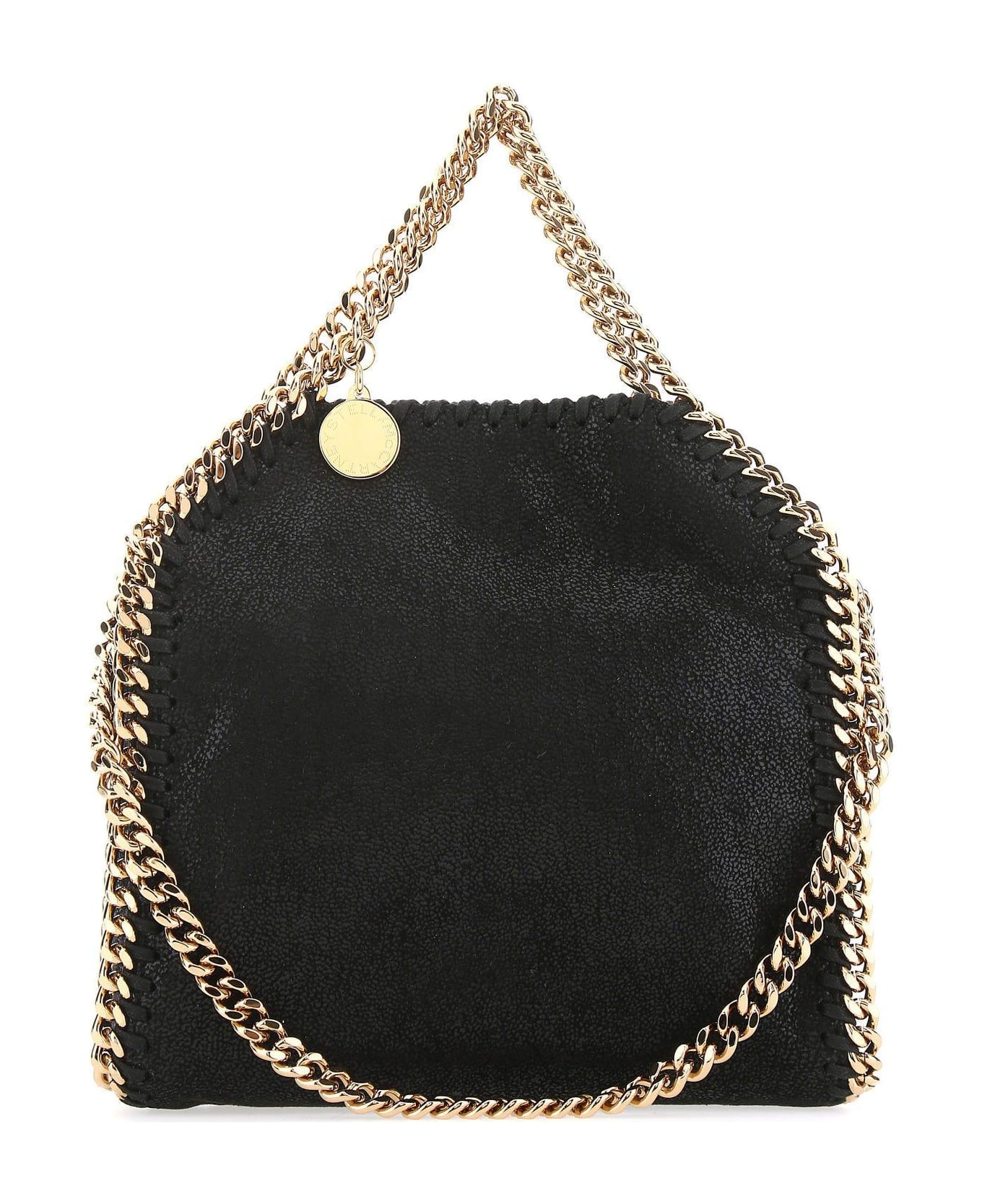 Stella McCartney Black Shaggy Deer Micro Falabella Handbag - Black