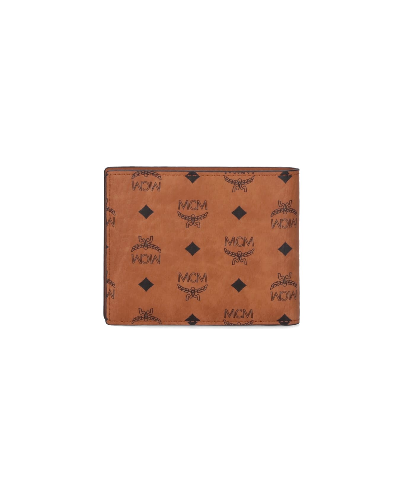 MCM Wallet With Removable Card Holder - Brown