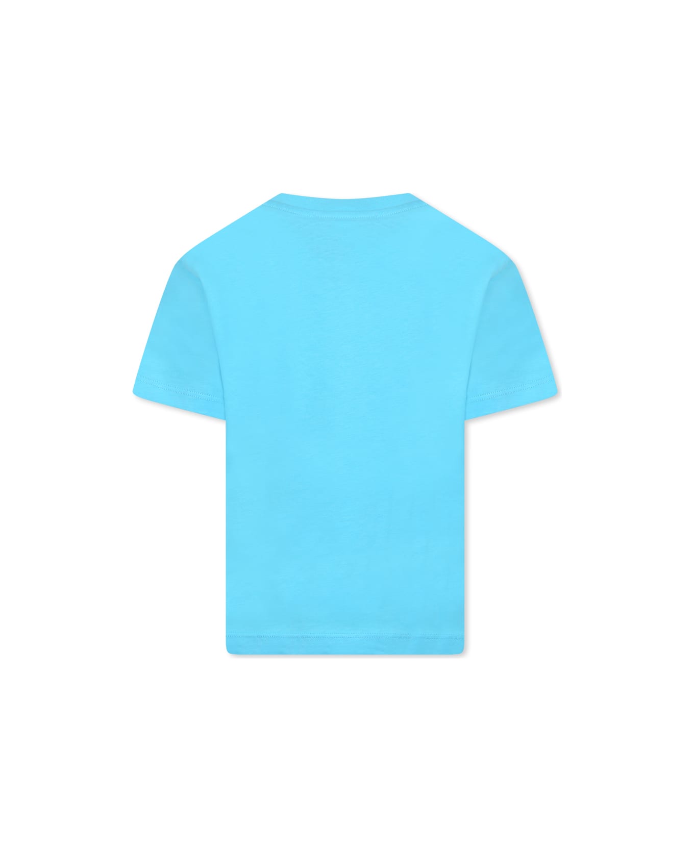 MSGM Light Blue T-shirt For Kids With Logo - Light Blue