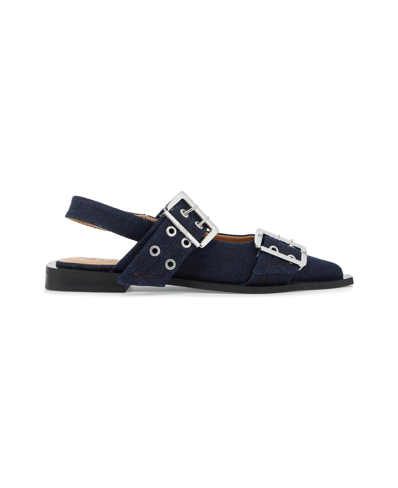 Ganni Slingback Flats - DARK NAVY (Blue)
