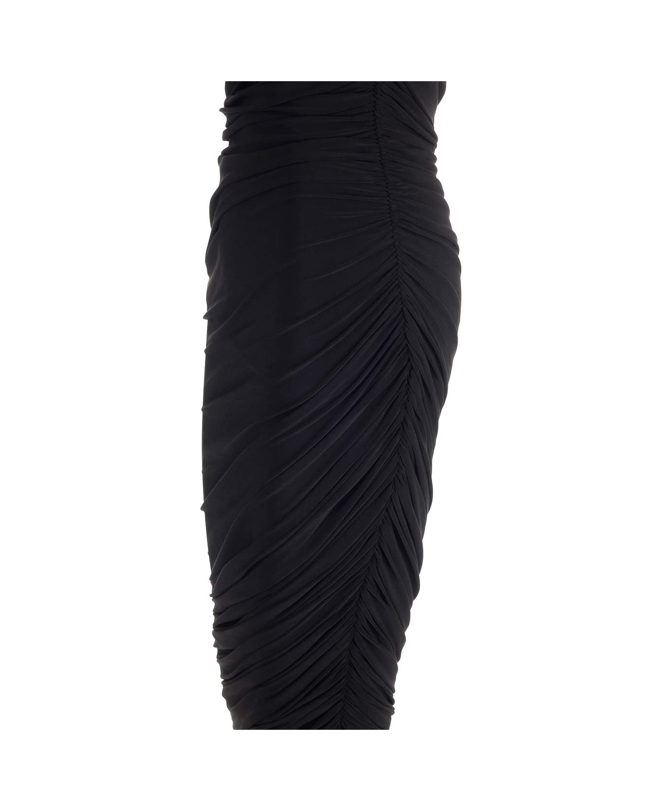 Norma Kamali Black One-shoulder 'diana' Dress In Jersey - Black