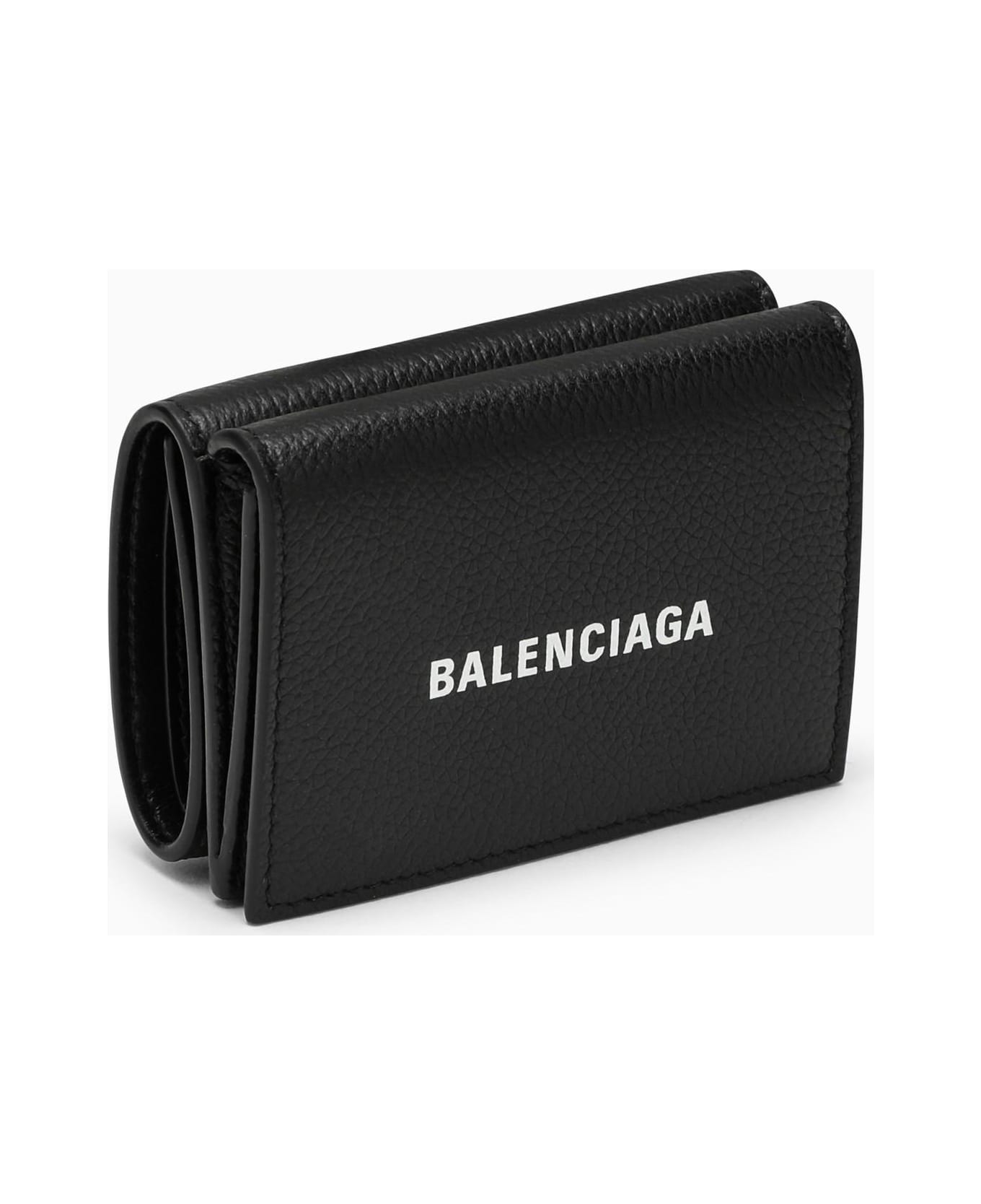 Balenciaga Black Leather Horizontal Wallet - BLACK