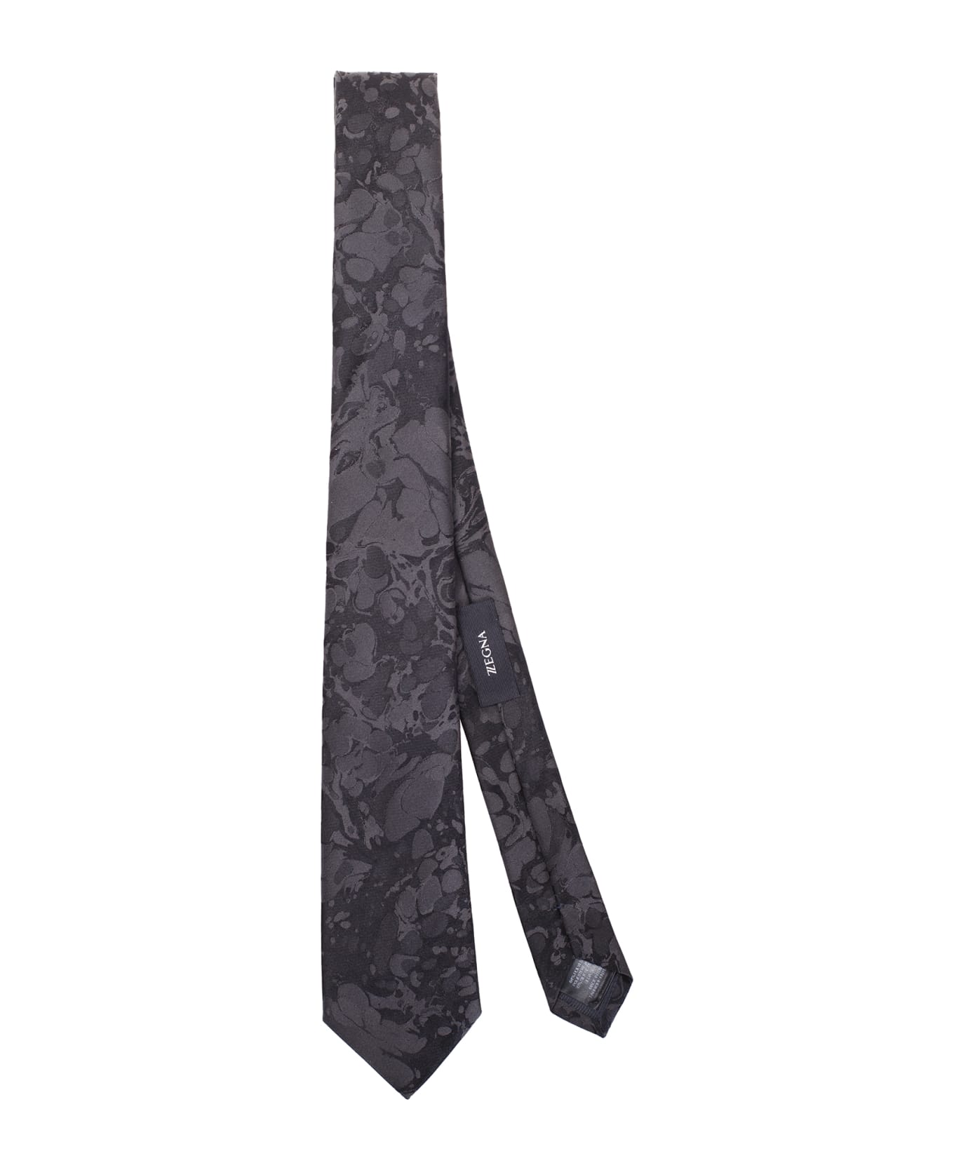 Z Zegna Gray patterned tie - Grigio
