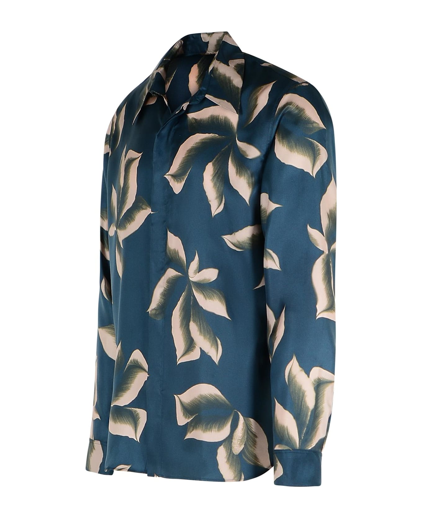 Dries Van Noten 
carvies
 Navy Silk Shirt - Navy