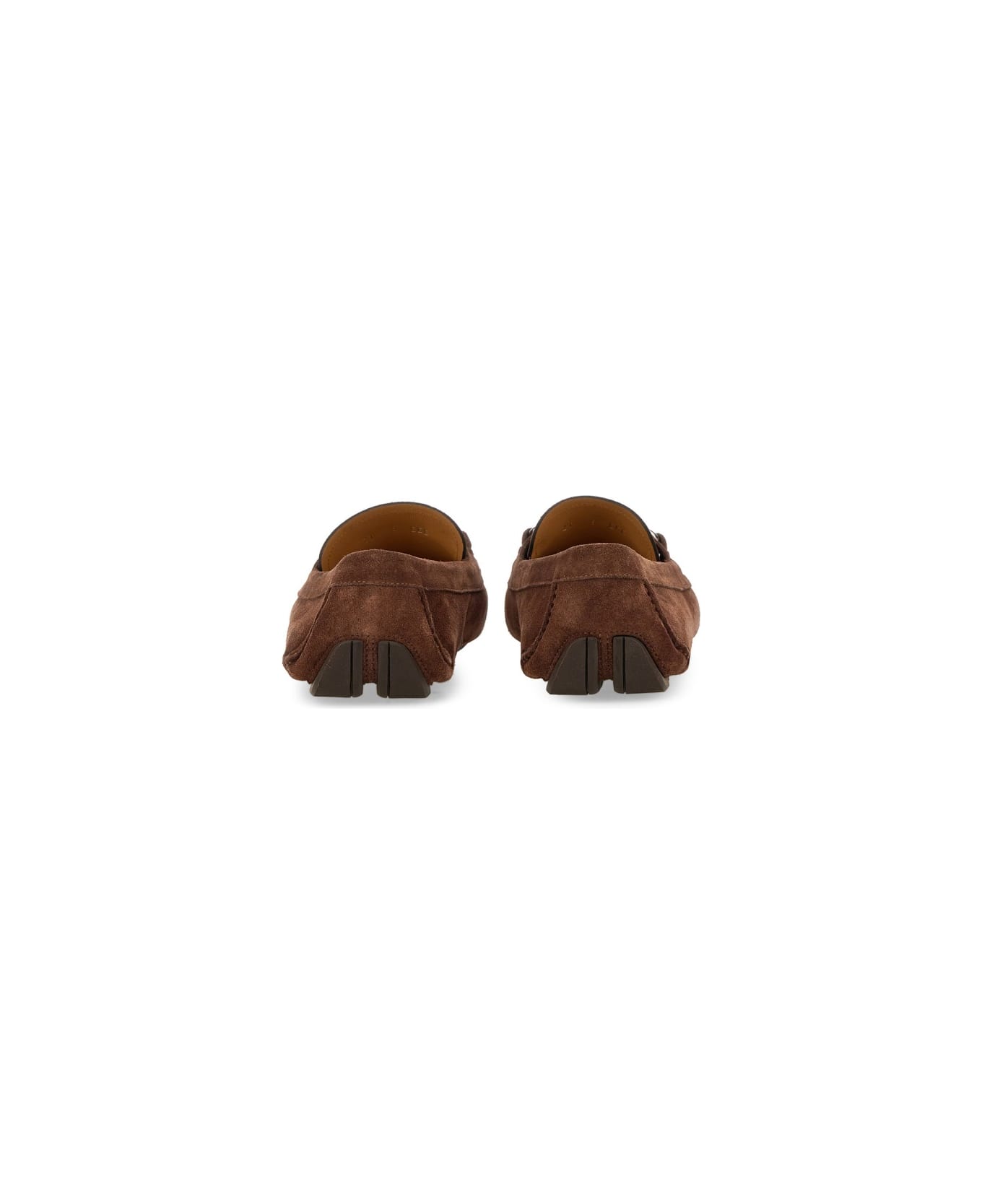 Ferragamo Moccasin Ornament Gancini - BROWN