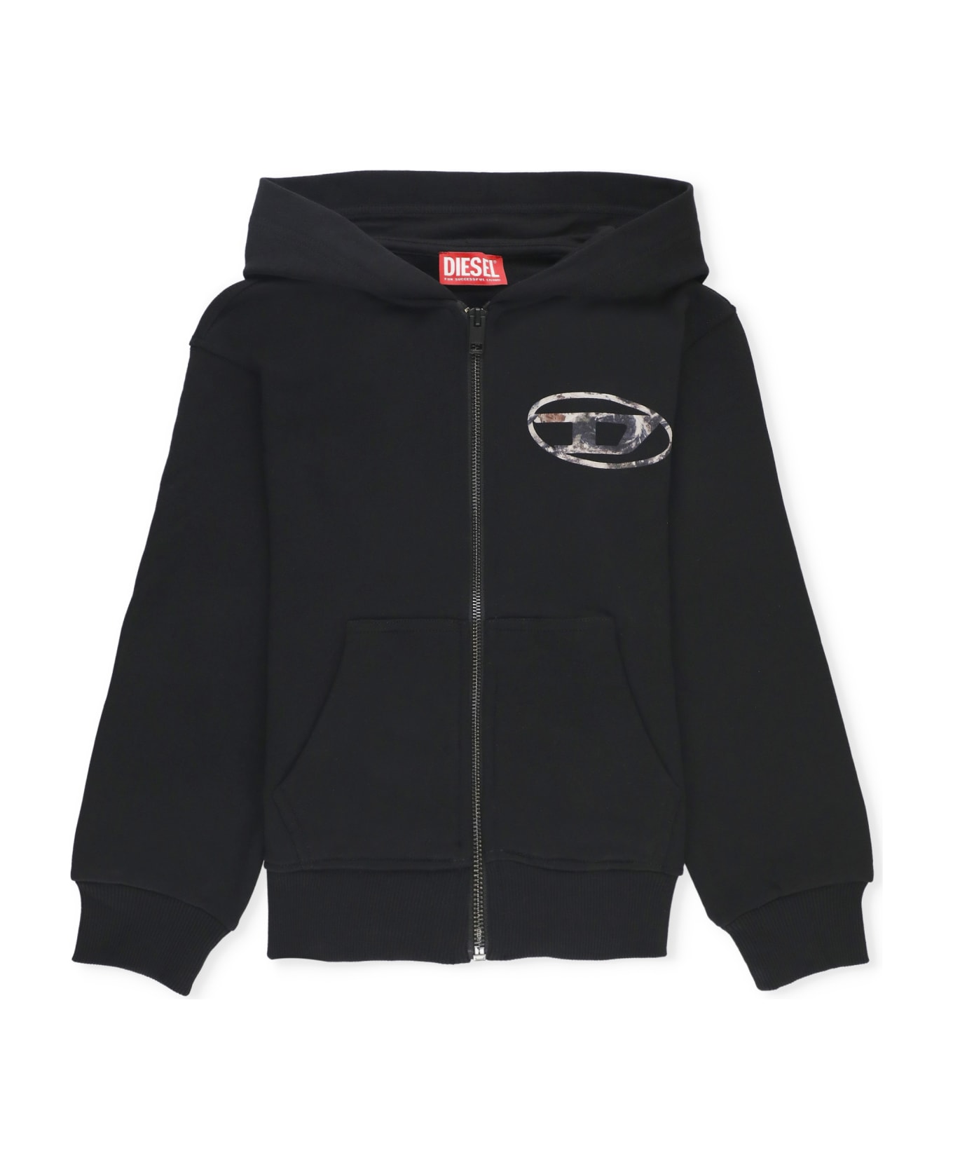 Diesel Hoodie With Logo - Black