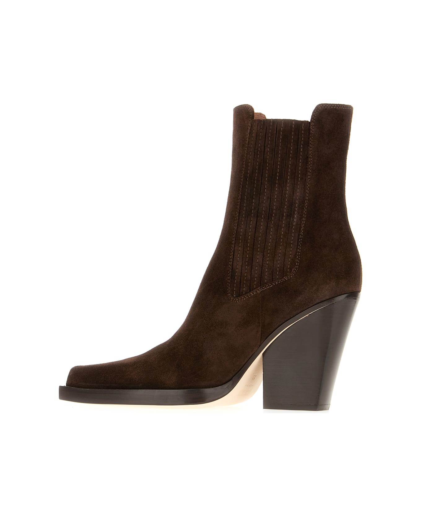 Paris Texas Dark Brown Suede Dallas Ankle Boots - Cioccolato