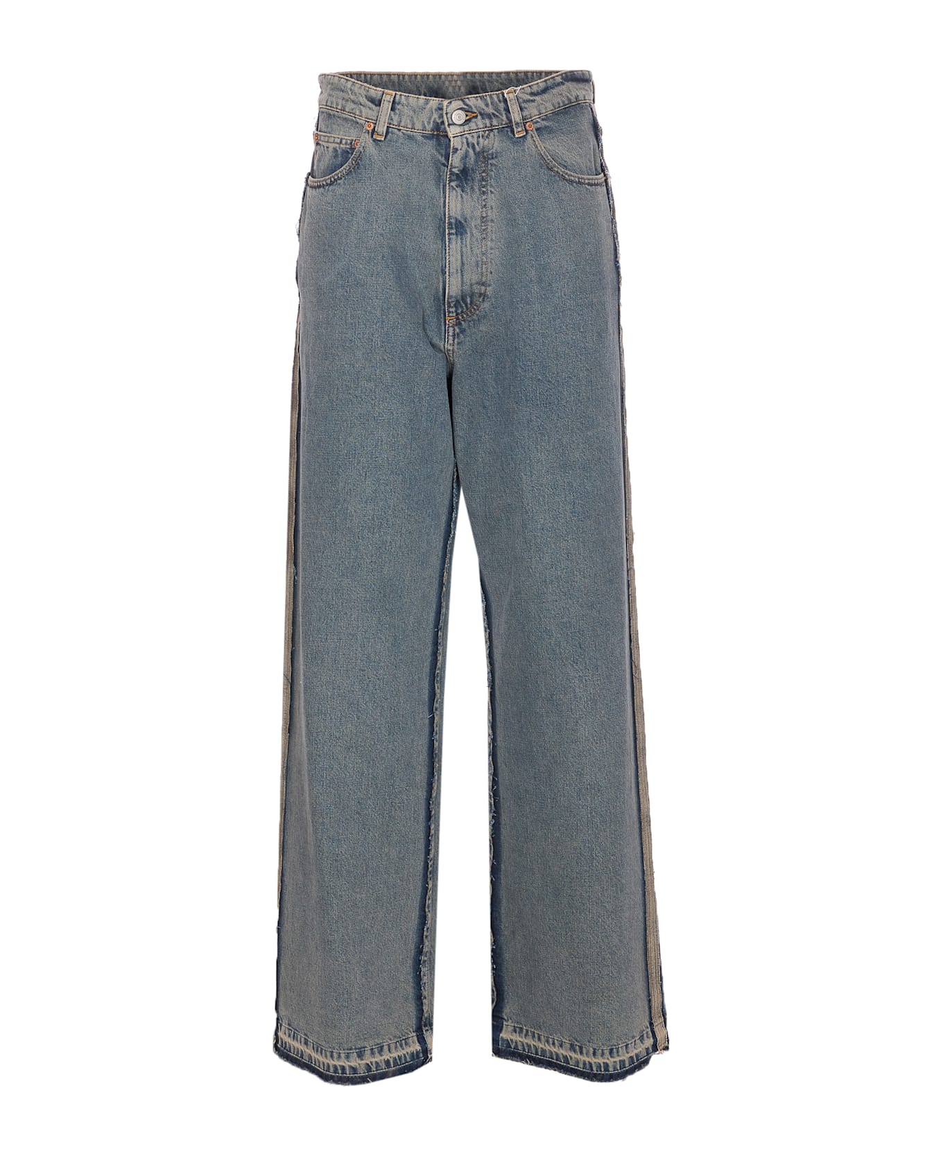 MM6 Maison Margiela Wide Leg Jeans - LIGHT GREY