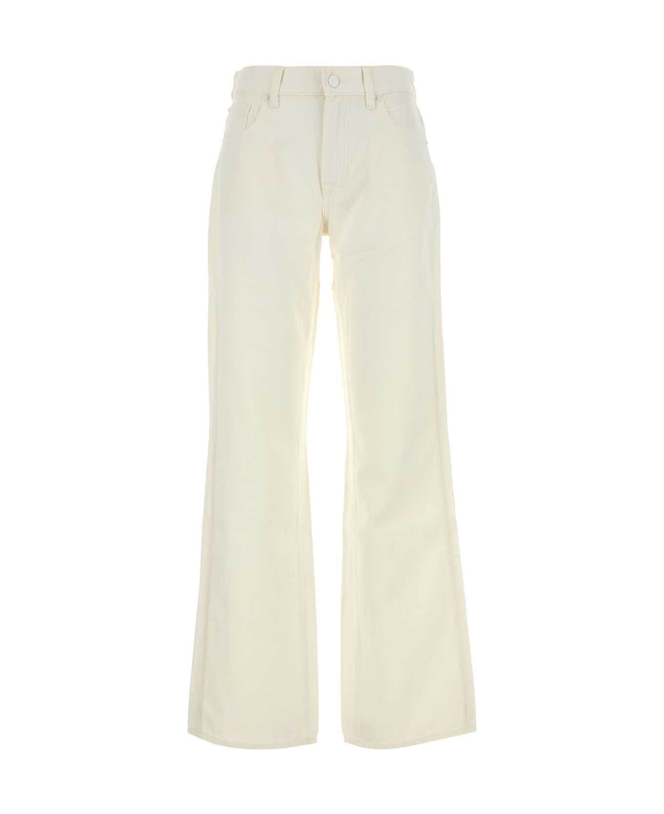 7 For All Mankind White Denim Jeans - BIANCO