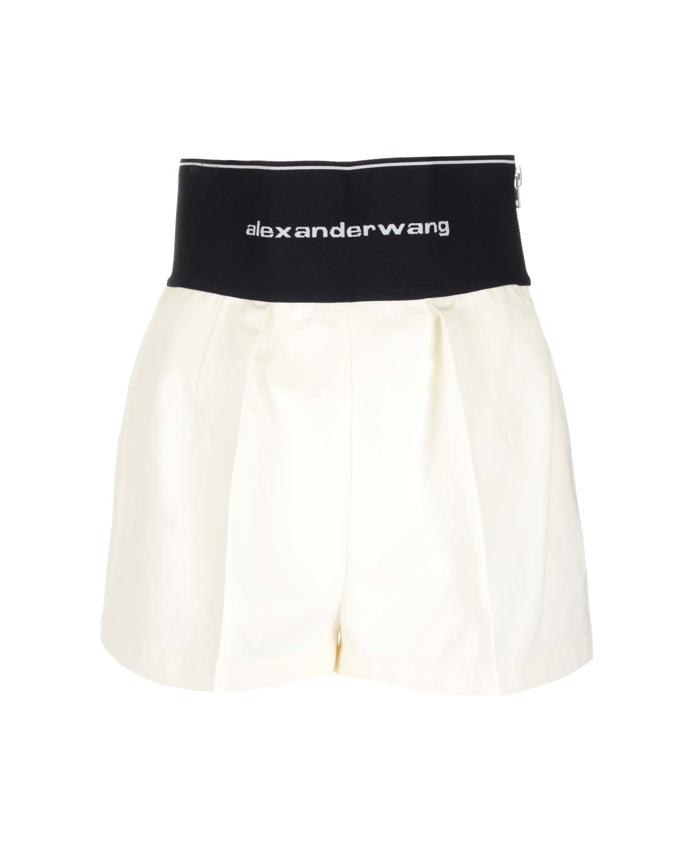 Alexander Wang High victoriassecret Cotton Shorts - WHITE/BLACK