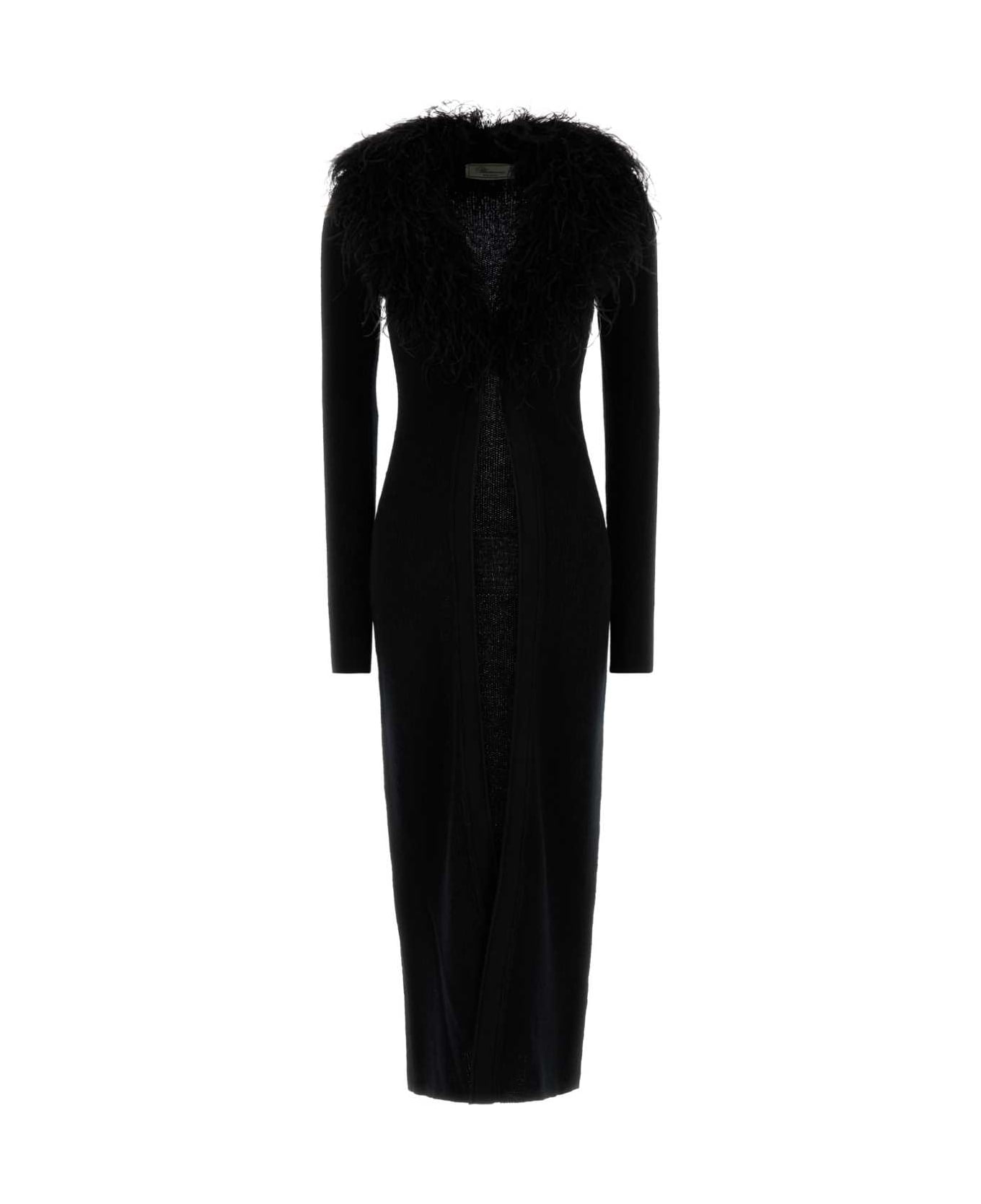 Blumarine Black Wool Cardigan - Black