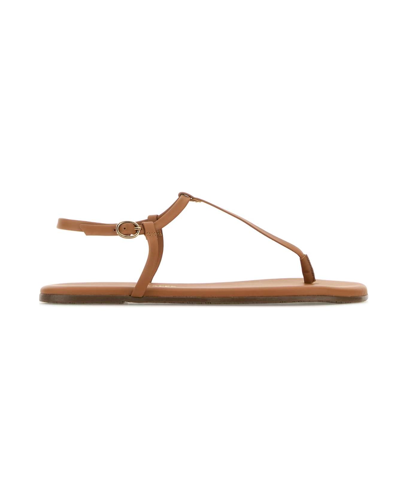 Tkees Camel Leather Mariana Thong Sandals - NATURALE