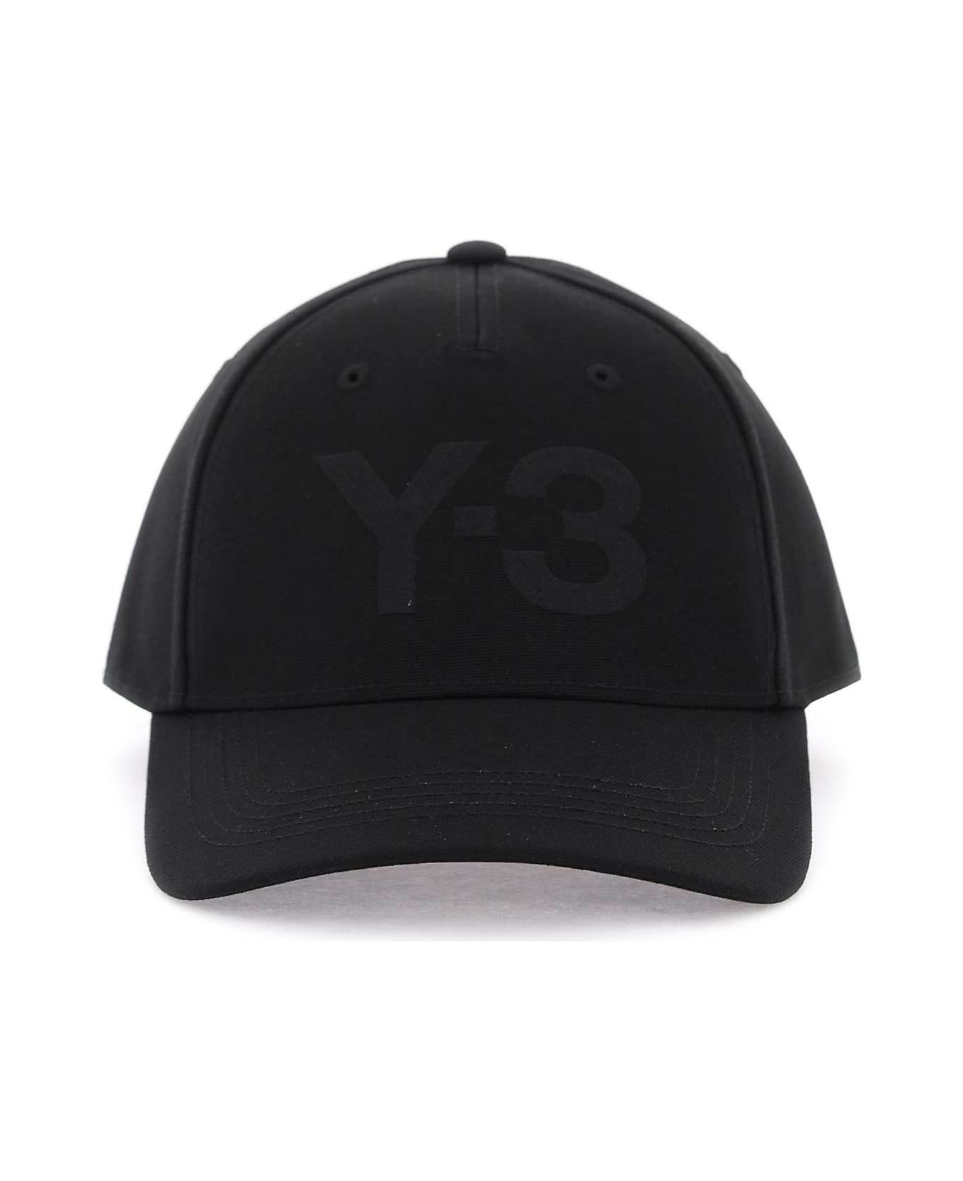 Y-3 Baseball Cap With Embroidered Logo - black