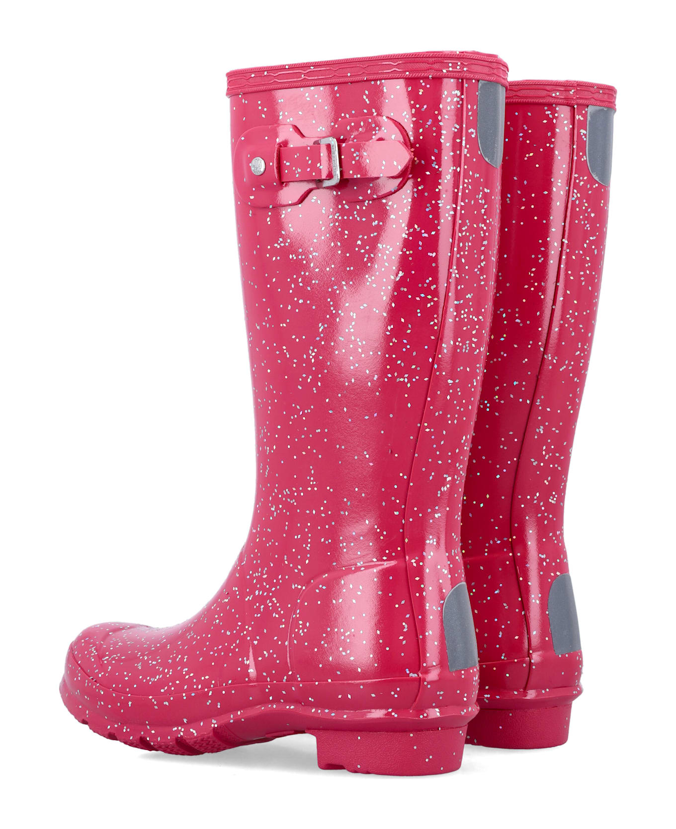 Hunter Big Kids Giant Glitter Wellington Boots - RED