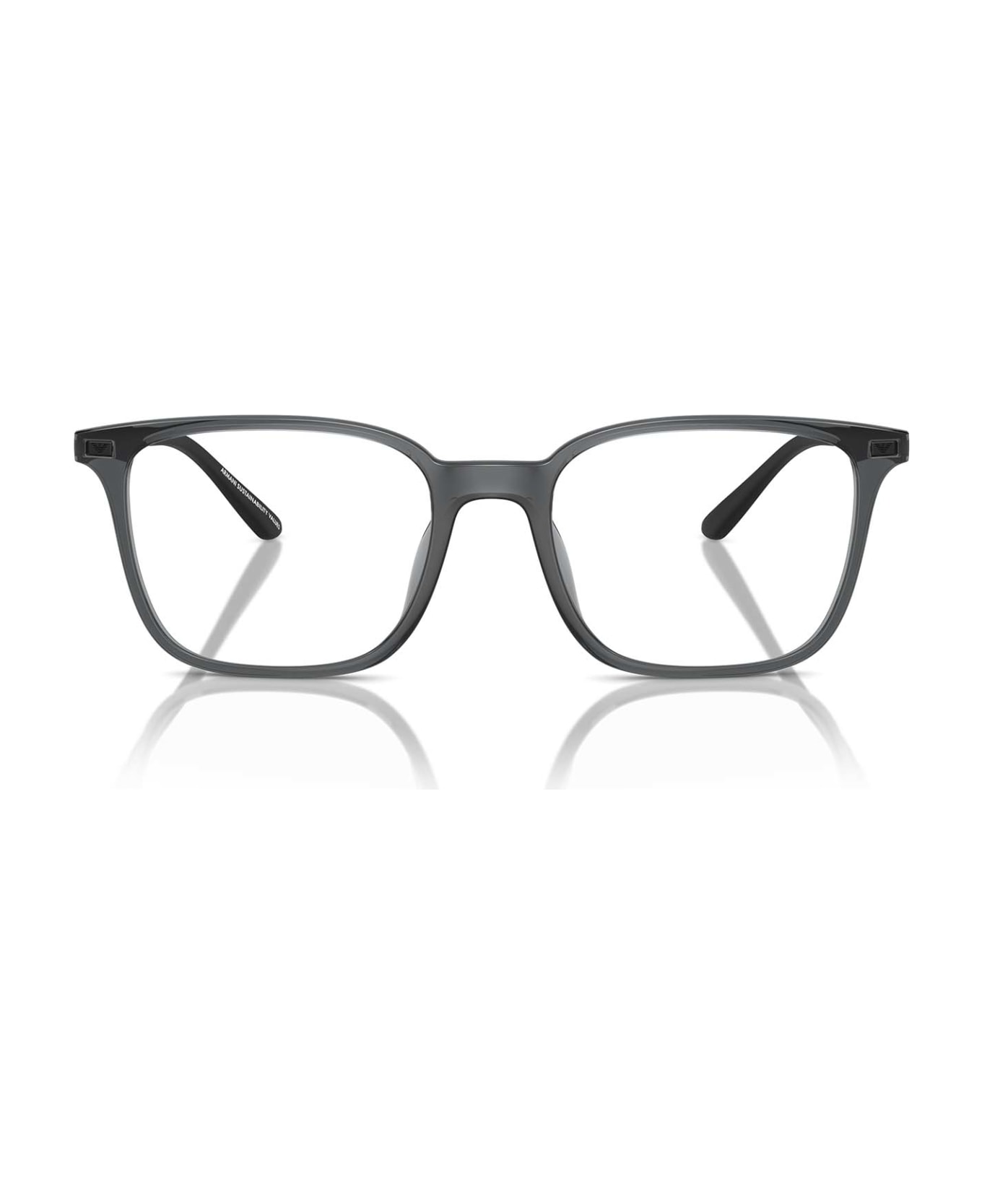 Emporio Armani Ea3242u Shiny Transparent Black Glasses - Shiny Transparent Black アイウェア