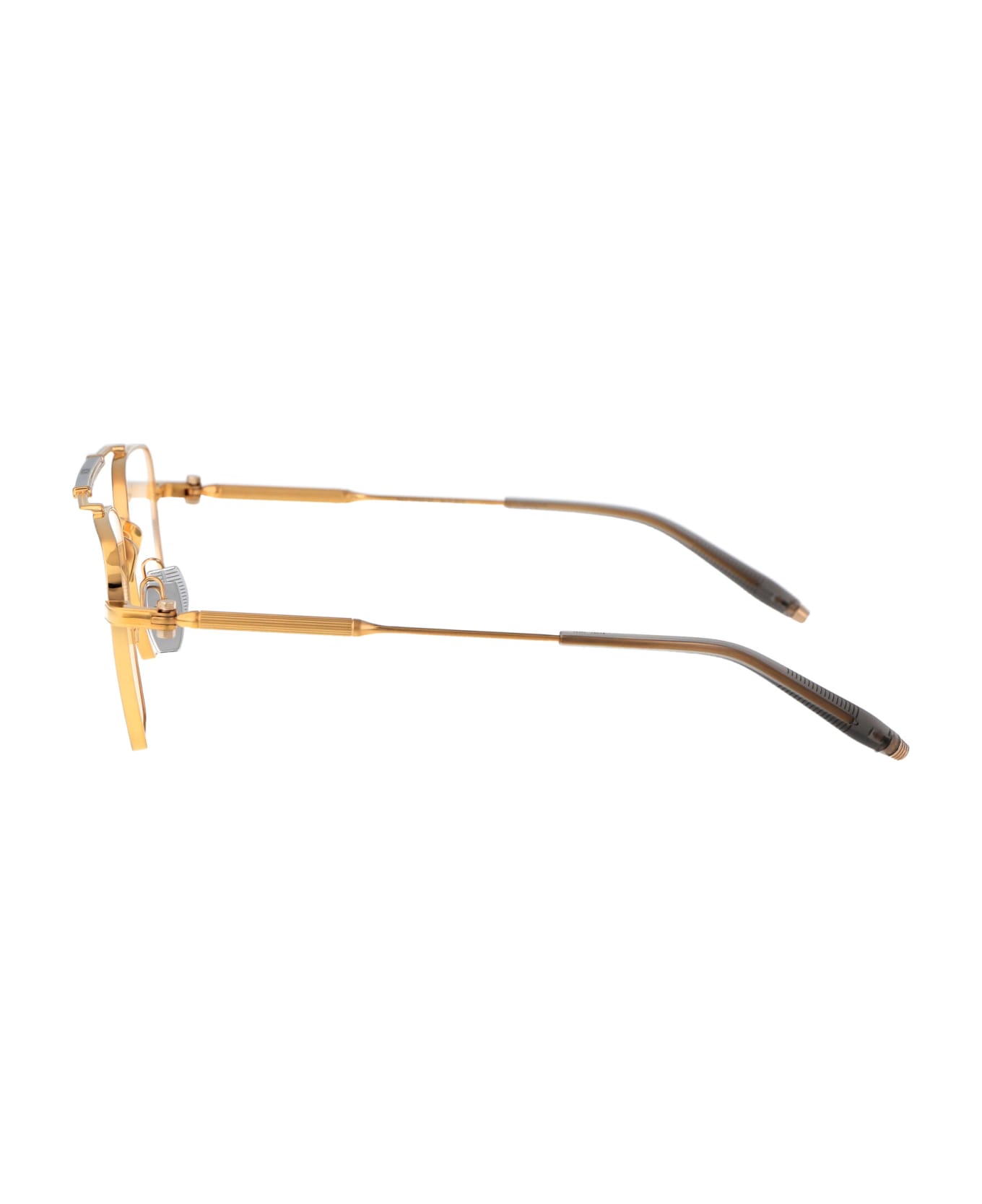 Akoni Europa Glasses - Brushed gold and Silver- Grey Crystal