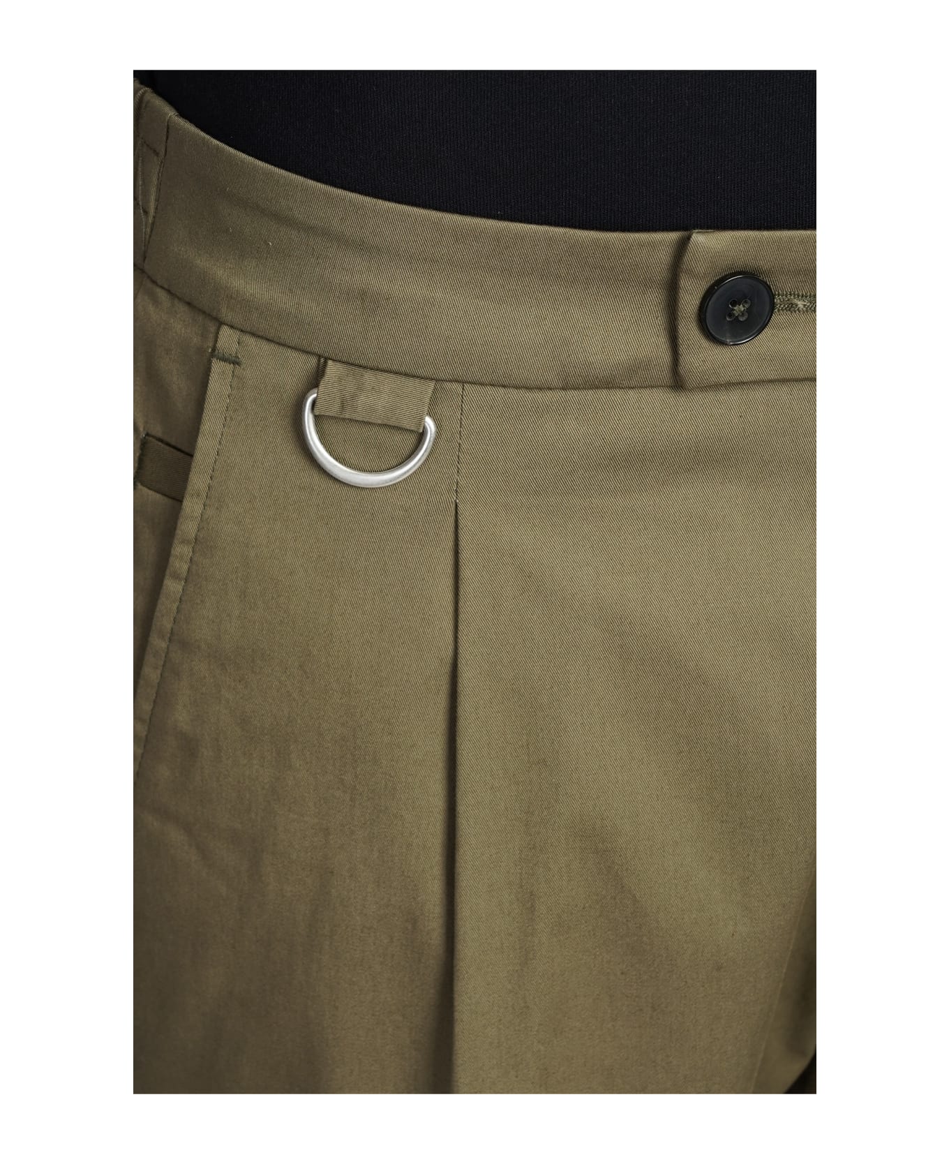 Low Brand Riviera Pants In Green Cotton - green
