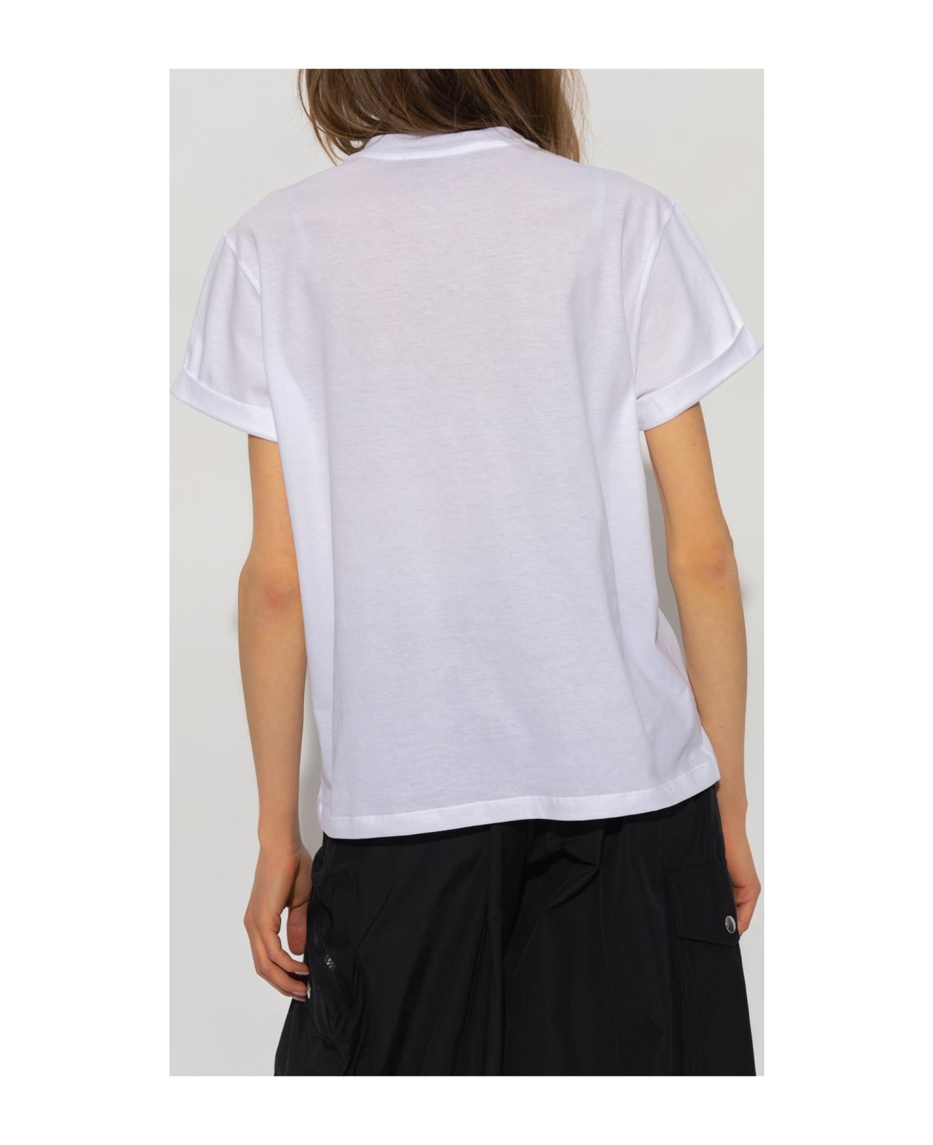 Stella McCartney T-shirt With Logo Embroidery - WHITE Tシャツ