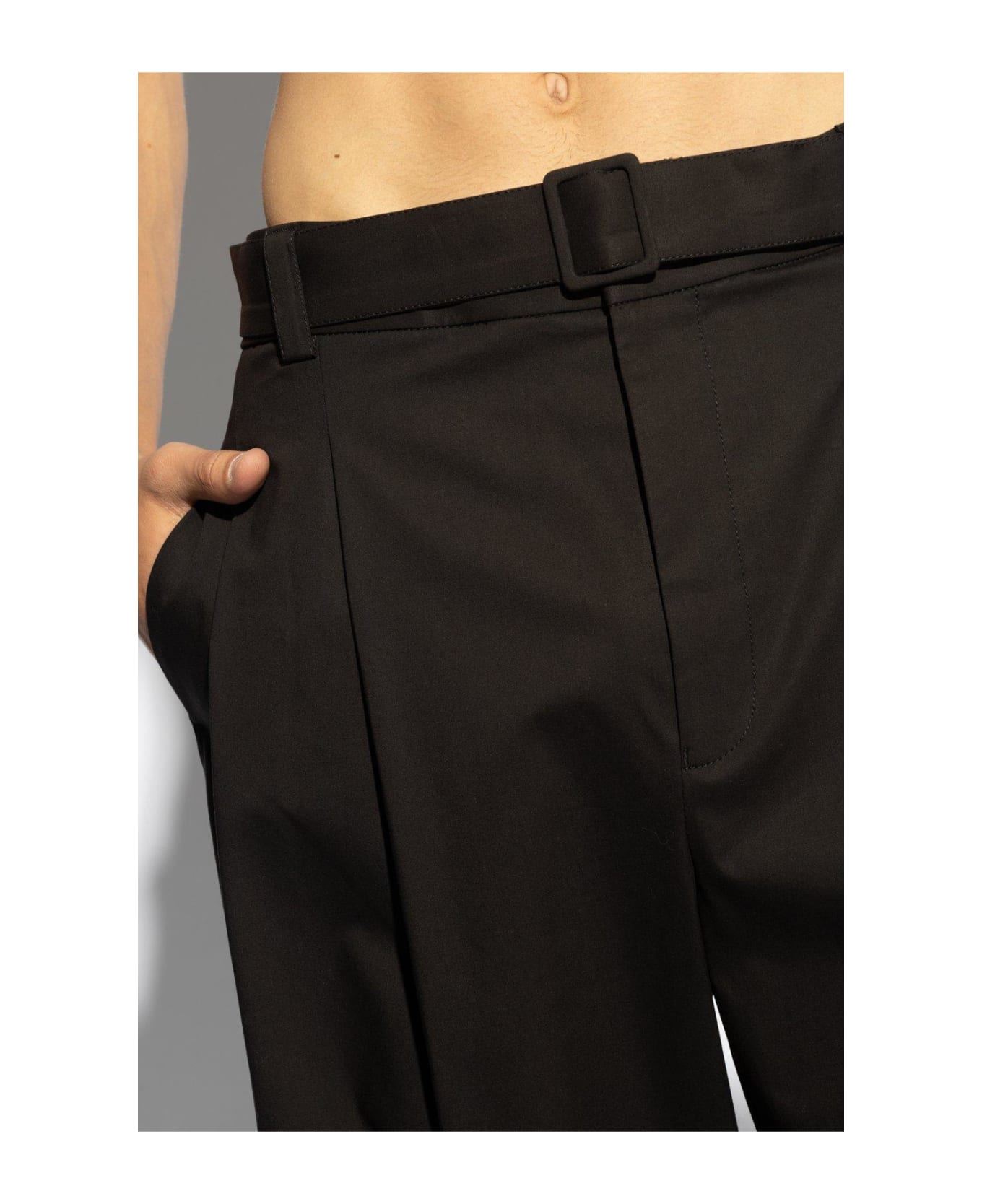 Emporio Armani Relaxed Fitting Trousers - Black
