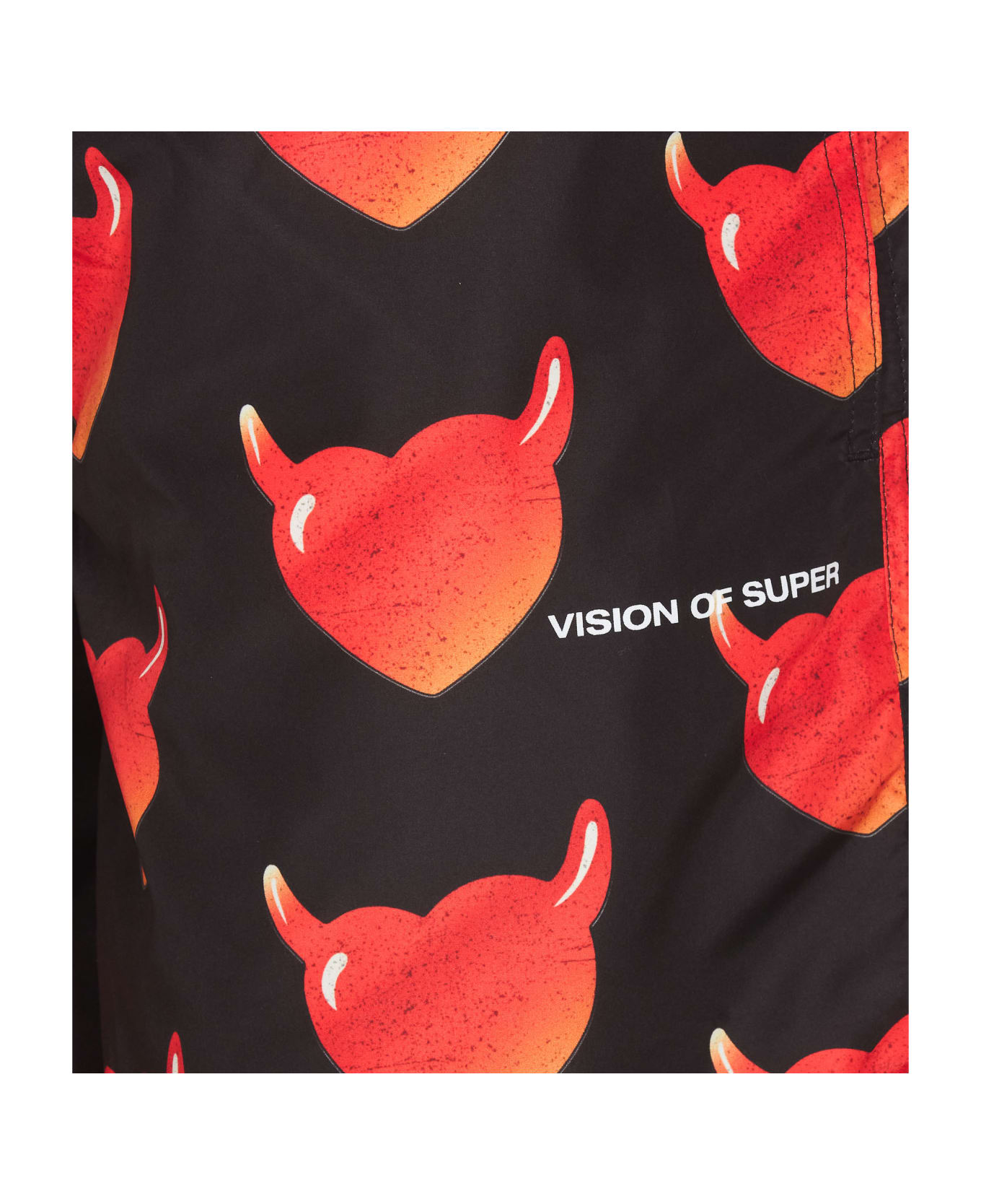 Vision of Super Vos Heart Allover Swimwear - Black