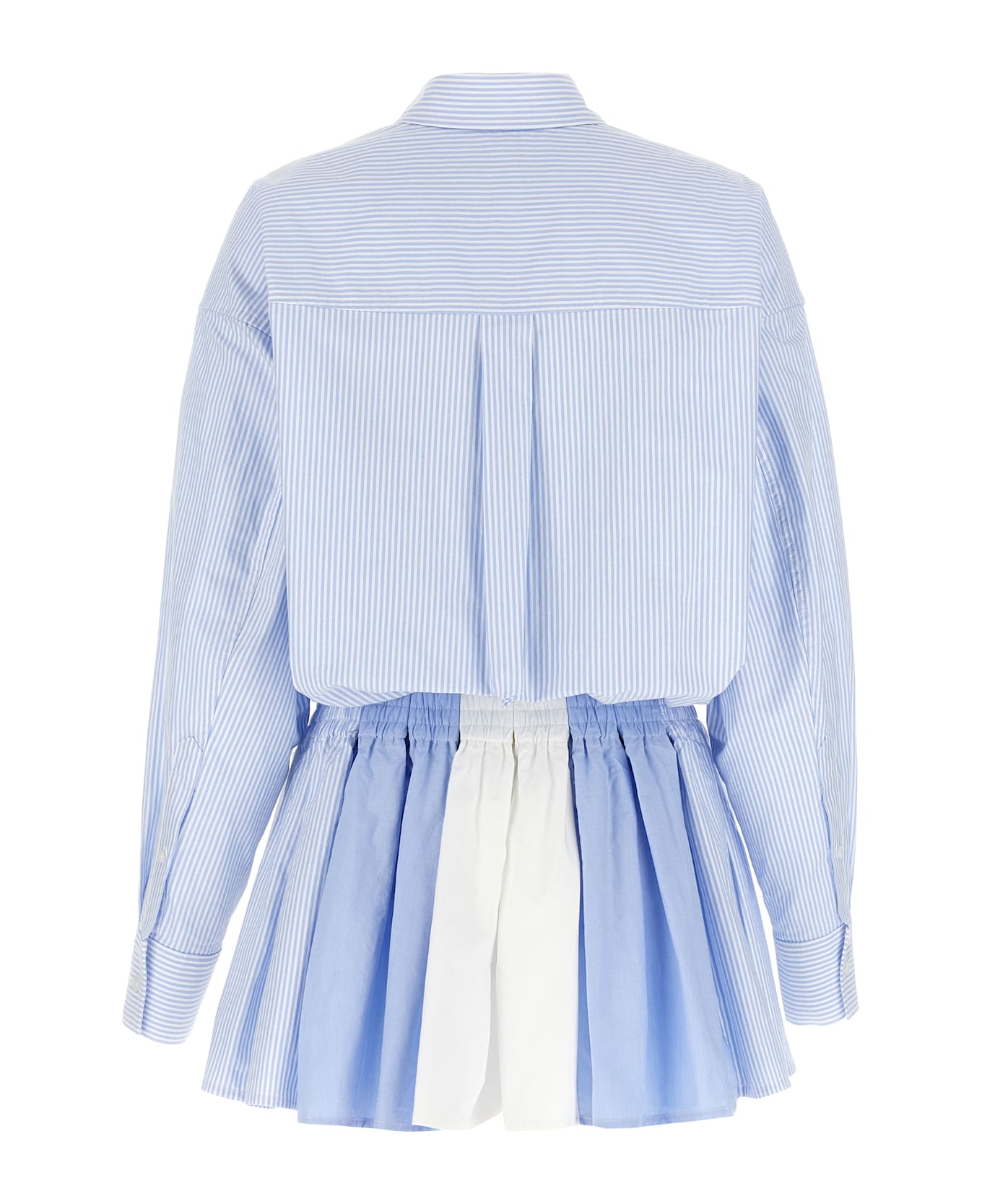 Alexander Wang Prestyled Pleated Boxer Romper - AZURE