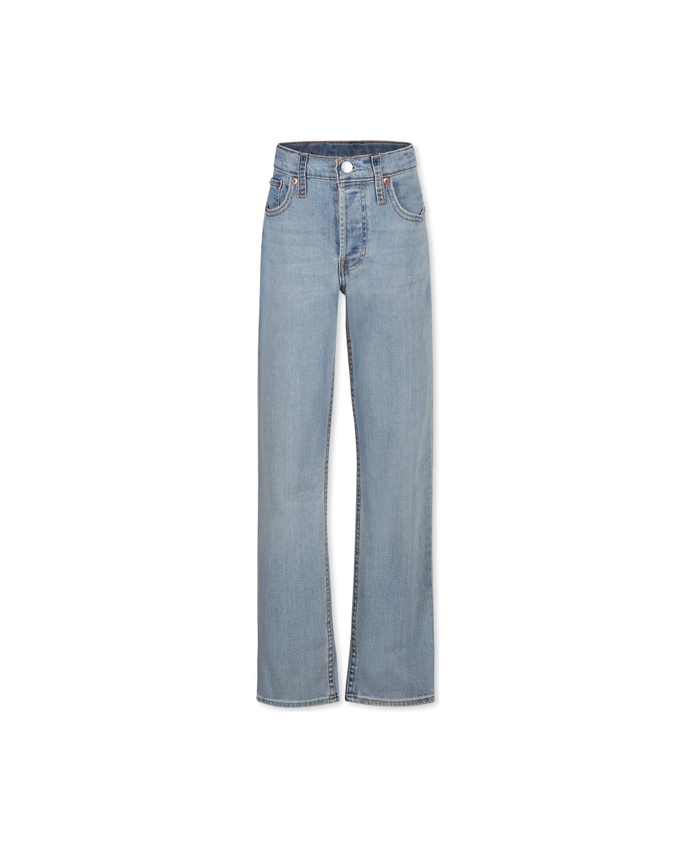 Levi's Blue Jeans For Boy With Logo - Denim