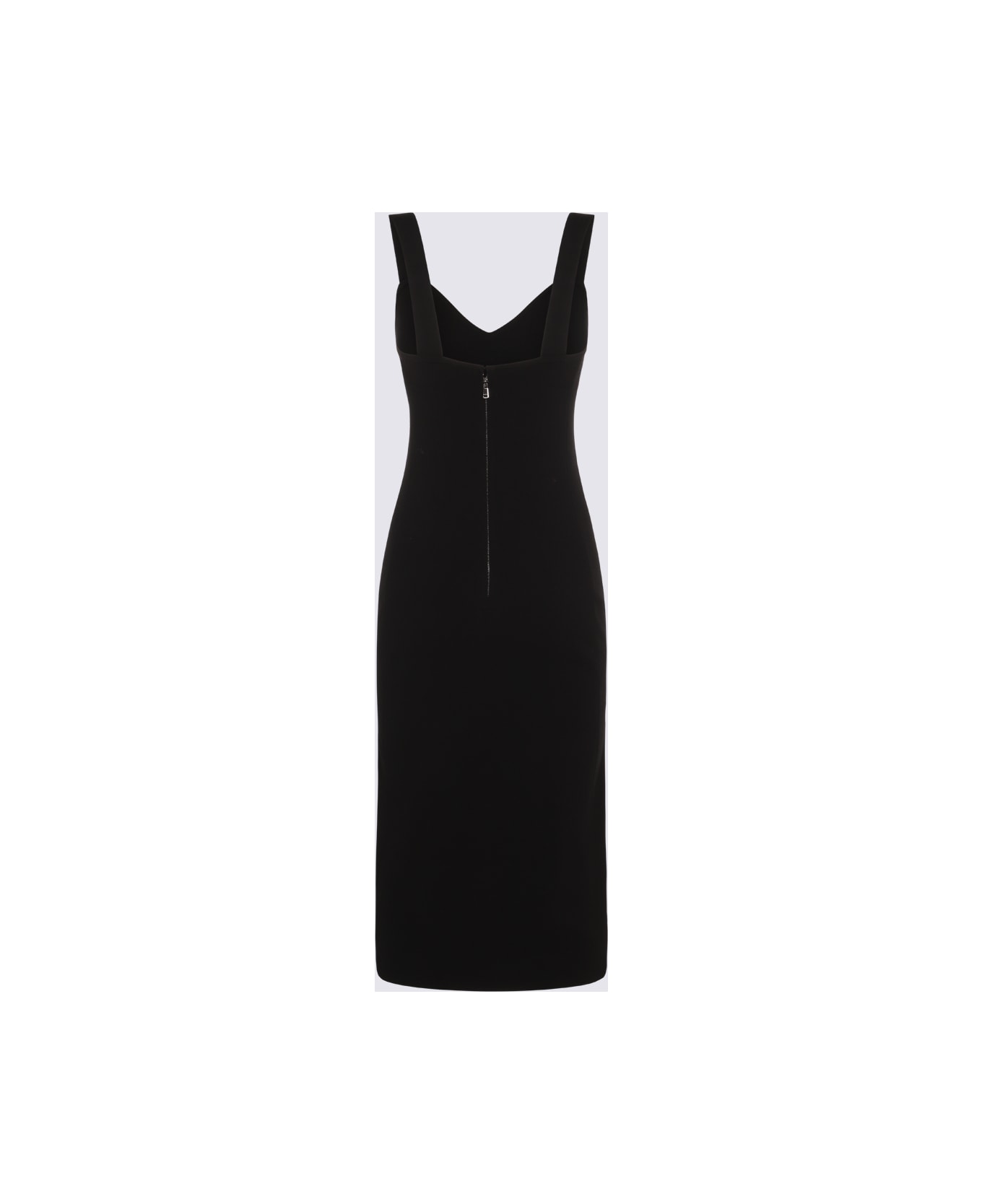 Max Mara Black Viscose Midi Dress - Black