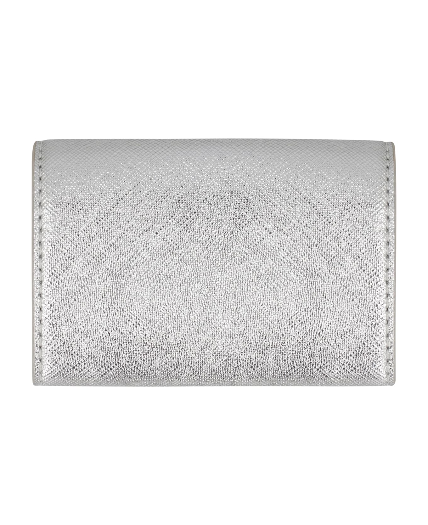 Marc Jacobs Mini Snapshot Leather Wallet - Silver