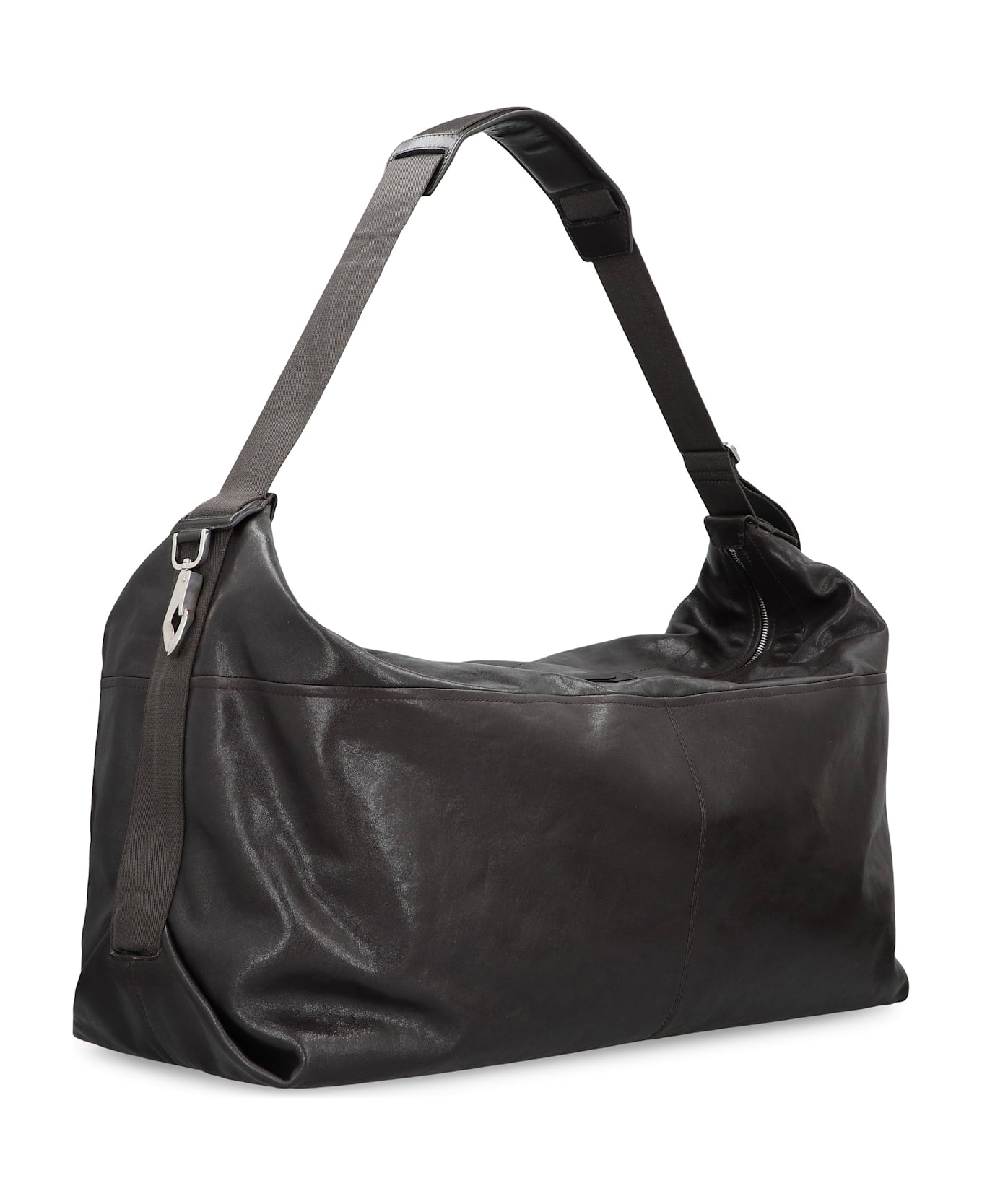 Lemaire Weekend Bag Berlingot 72h In Leather - brown