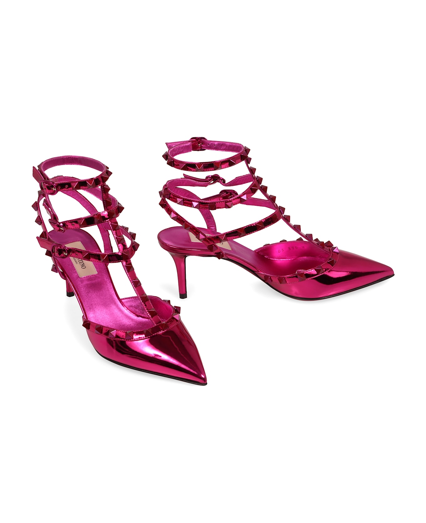 Valentino Garavani Rockstud Patent Leather Slingback - Fuchsia
